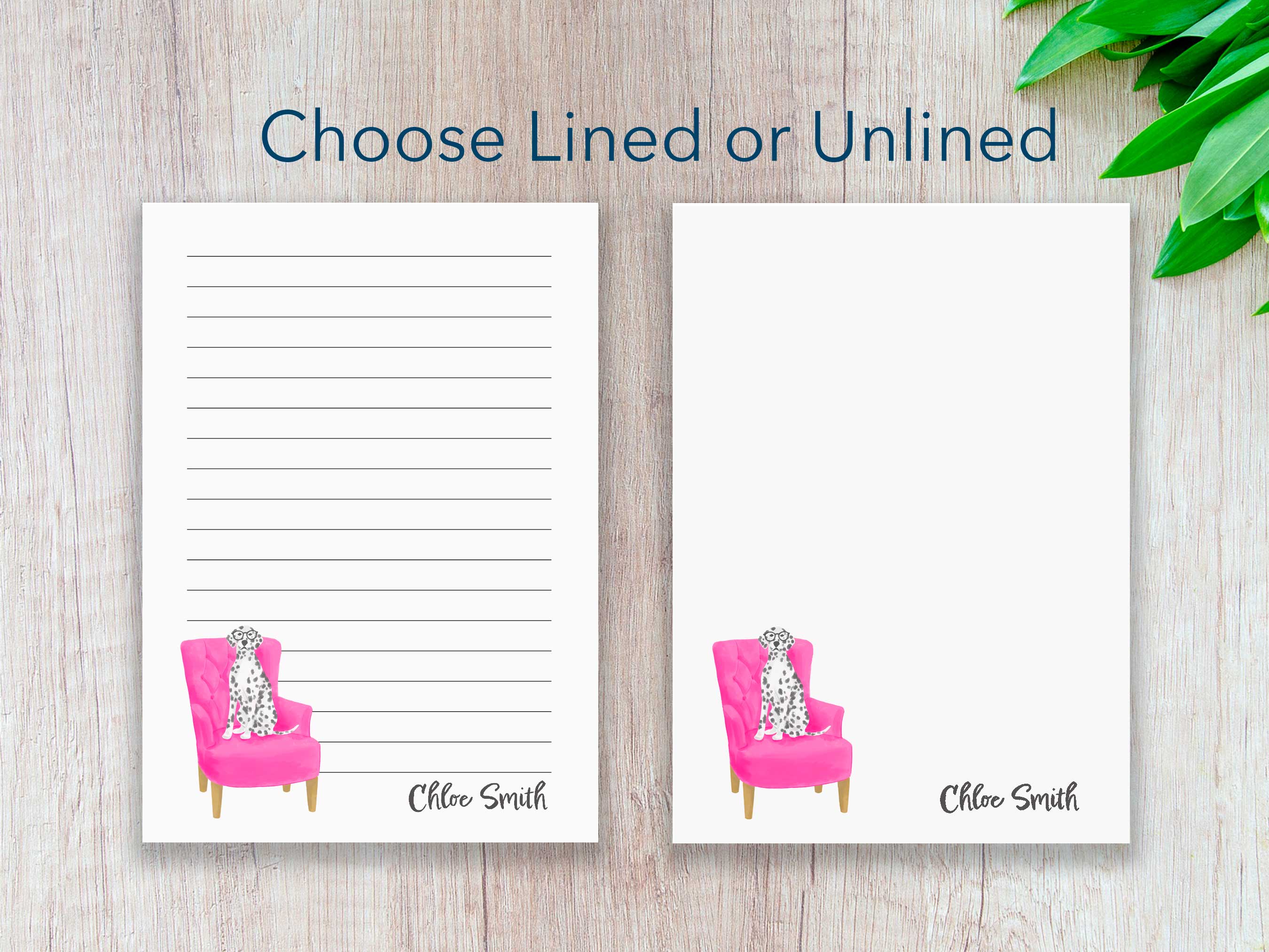 Personalized Dalmatian Notepad