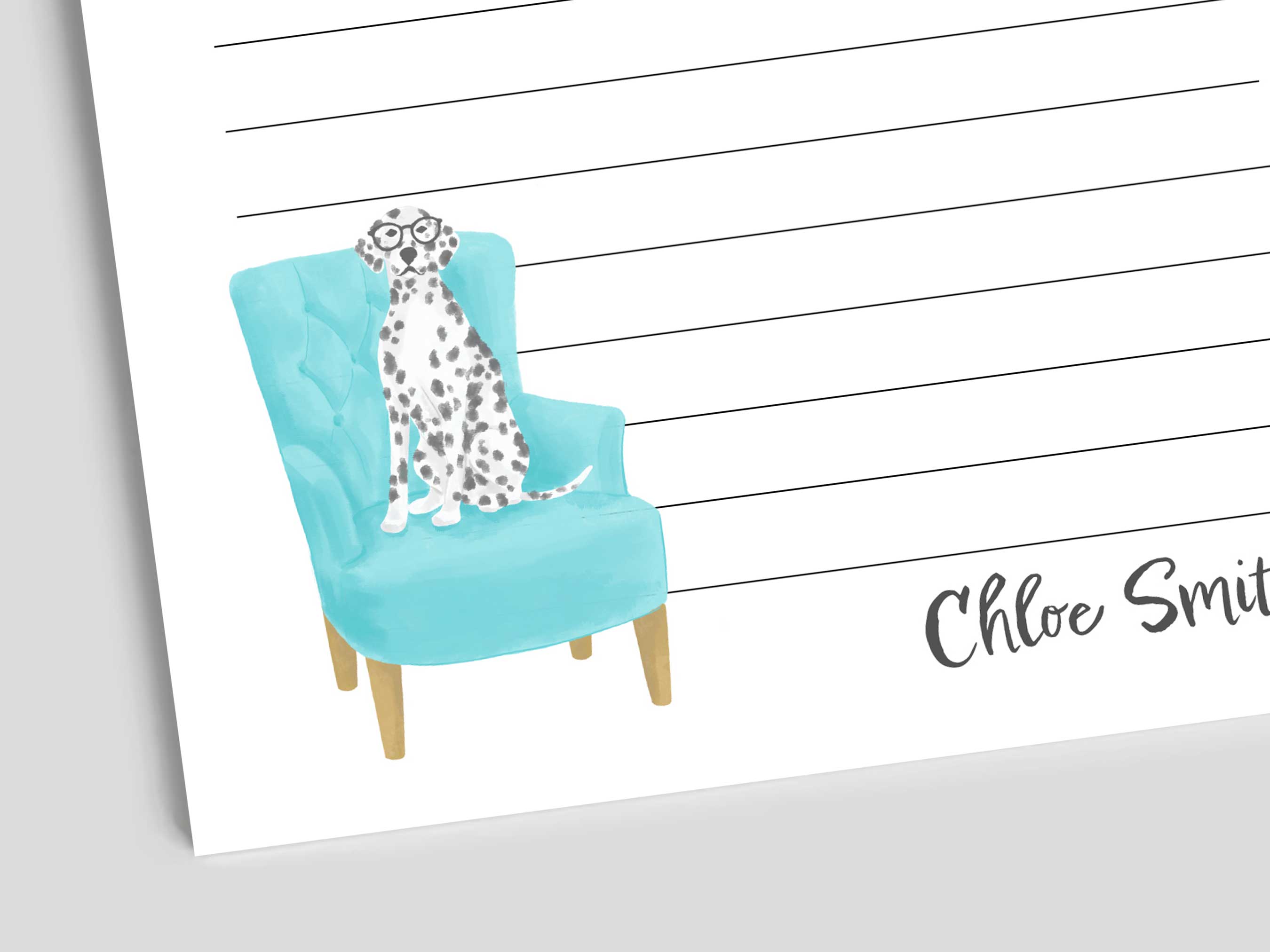 Personalized Dalmatian Notepad