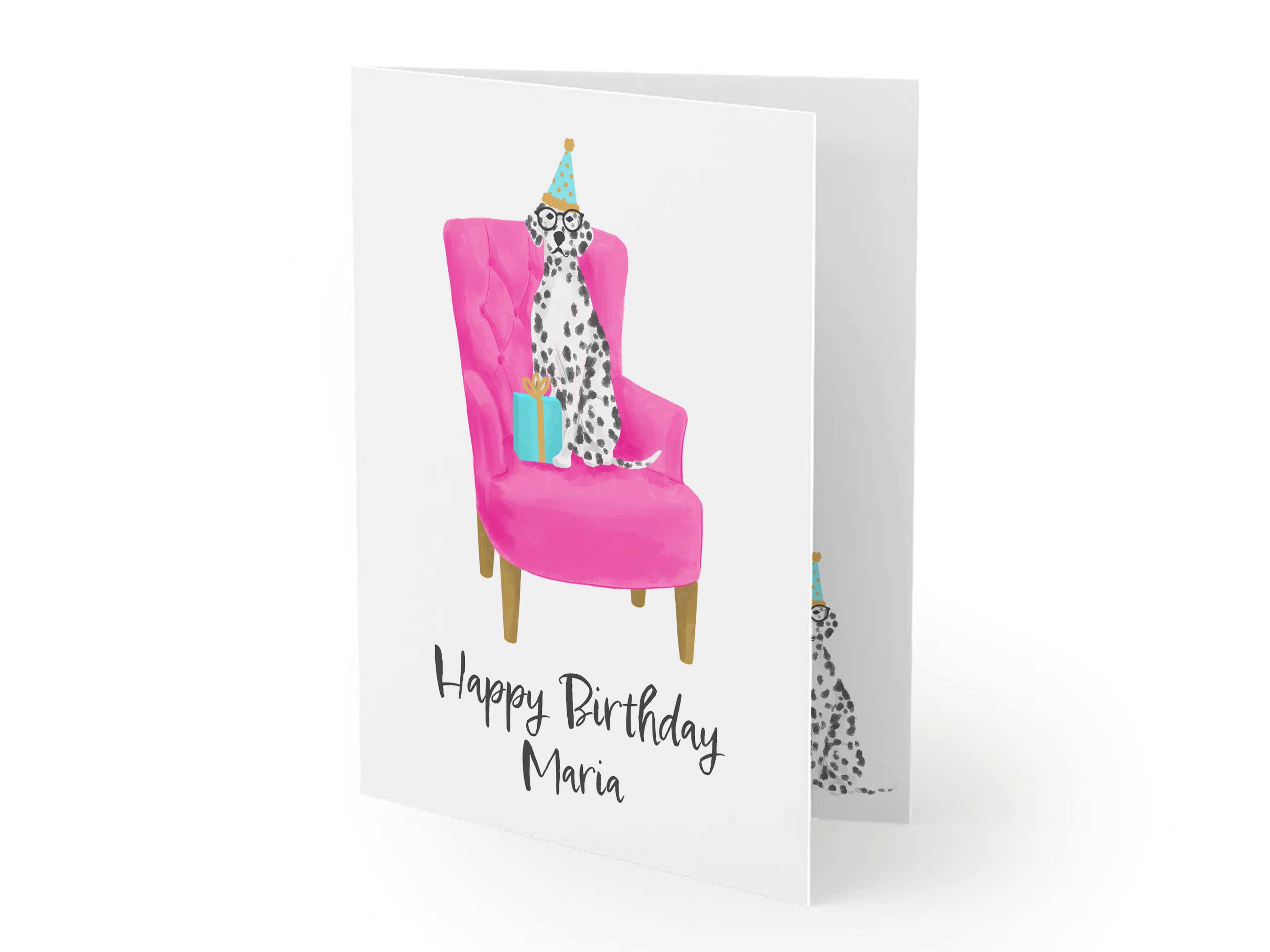 Personalized Dalmatian Birthday Card