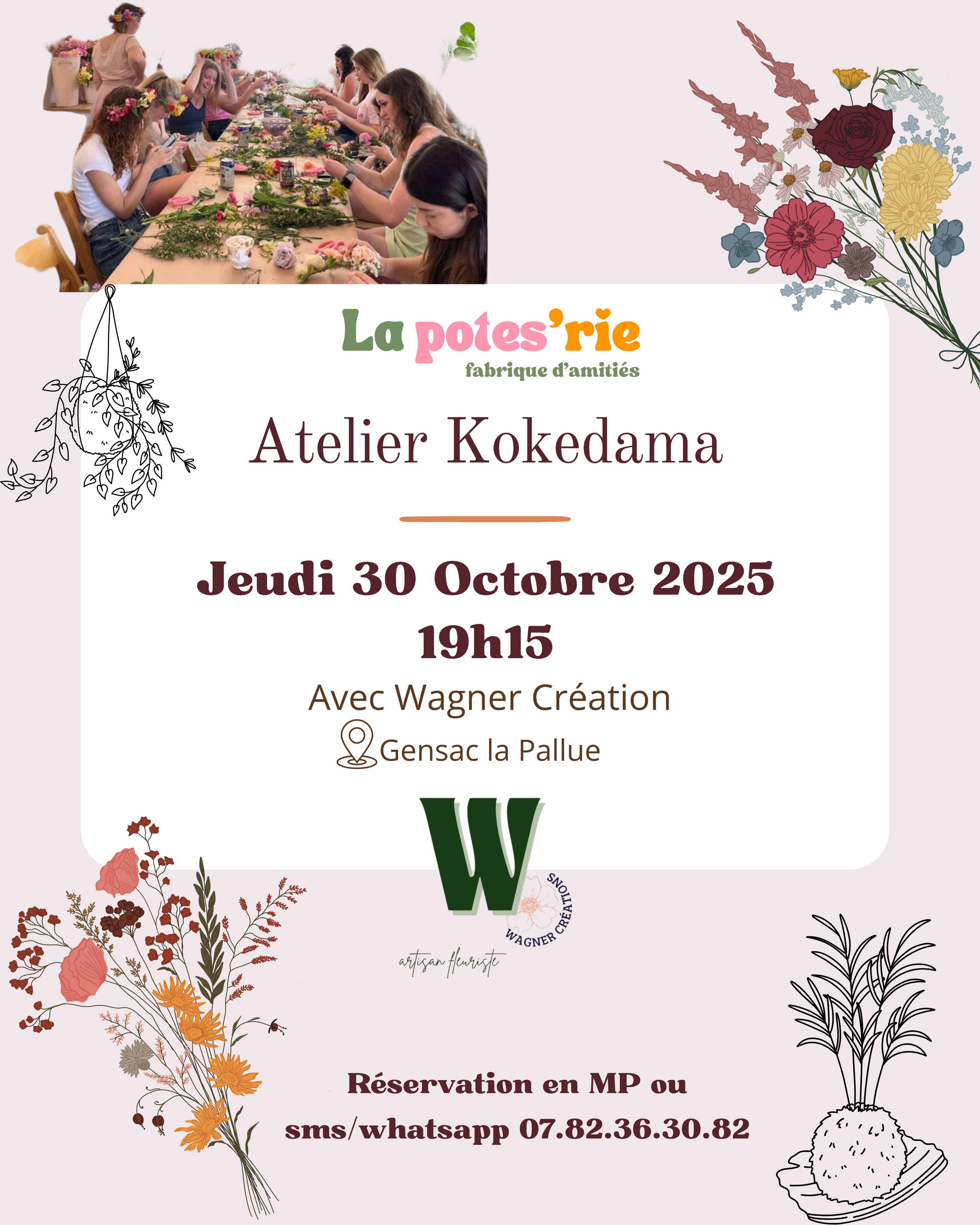 Atelier Kokedama 19h15 - 21h15