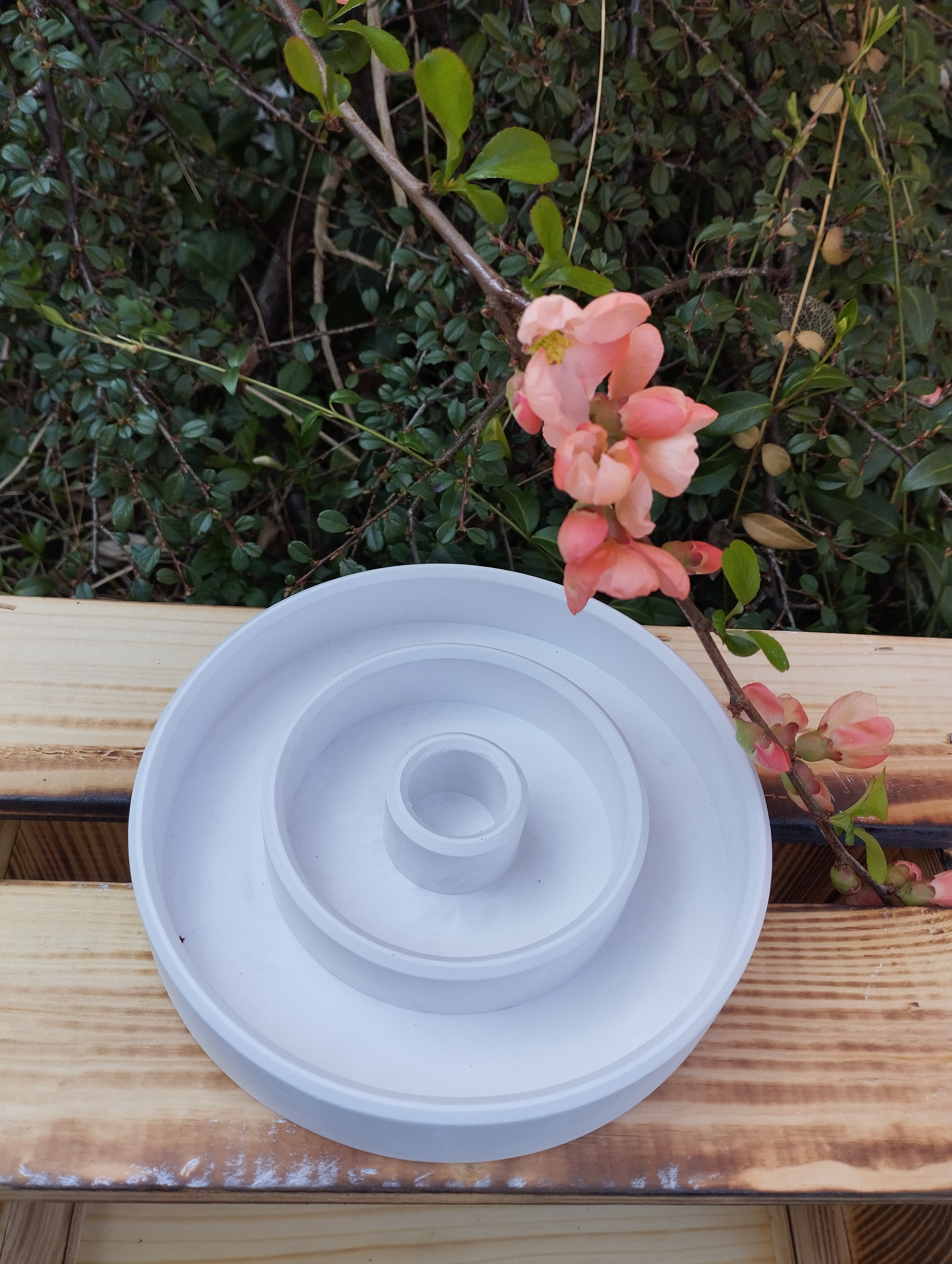 Kerzenhalter rund mit Häusern