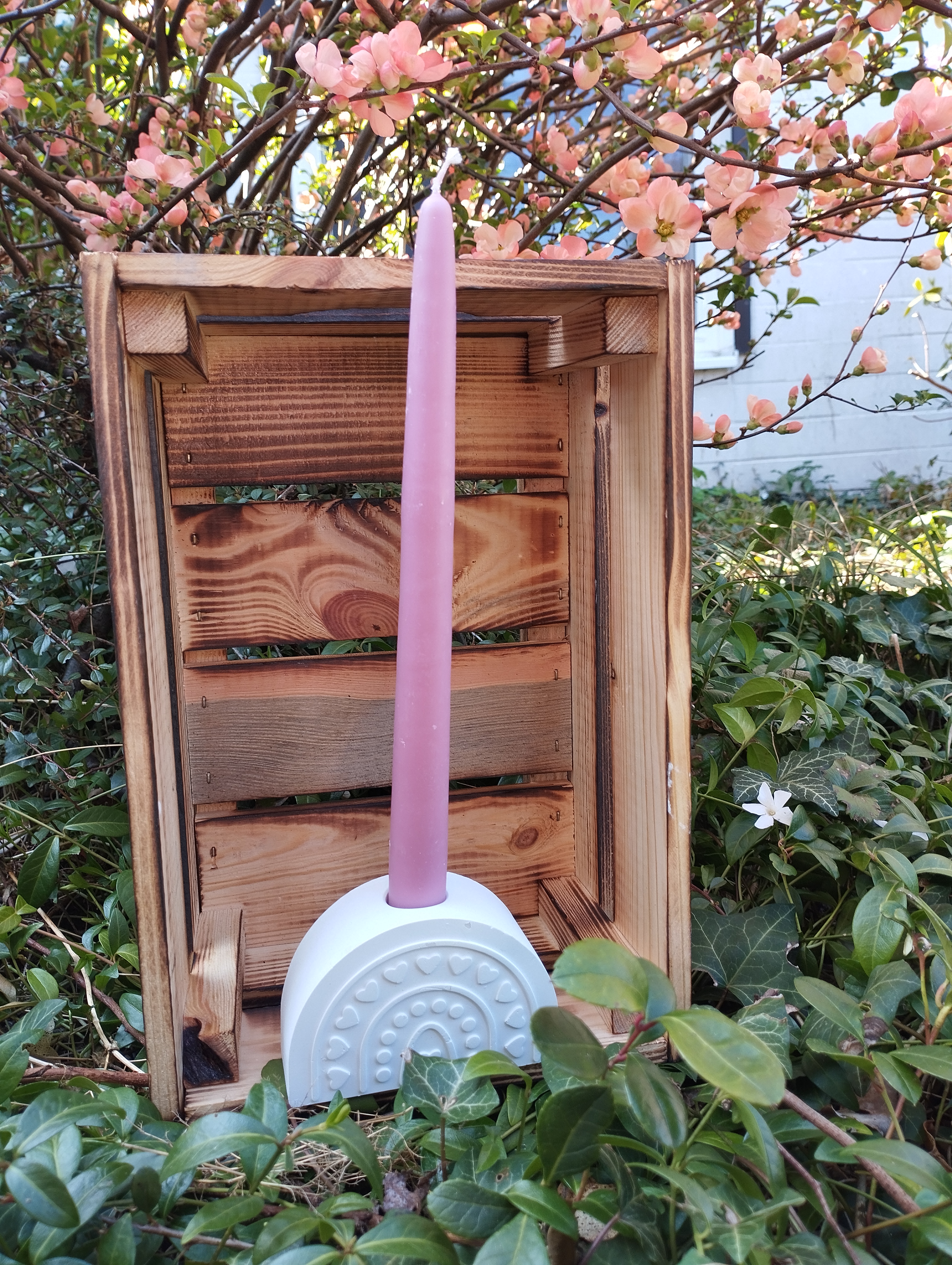 Kerzenhalter Herz Regenbogen