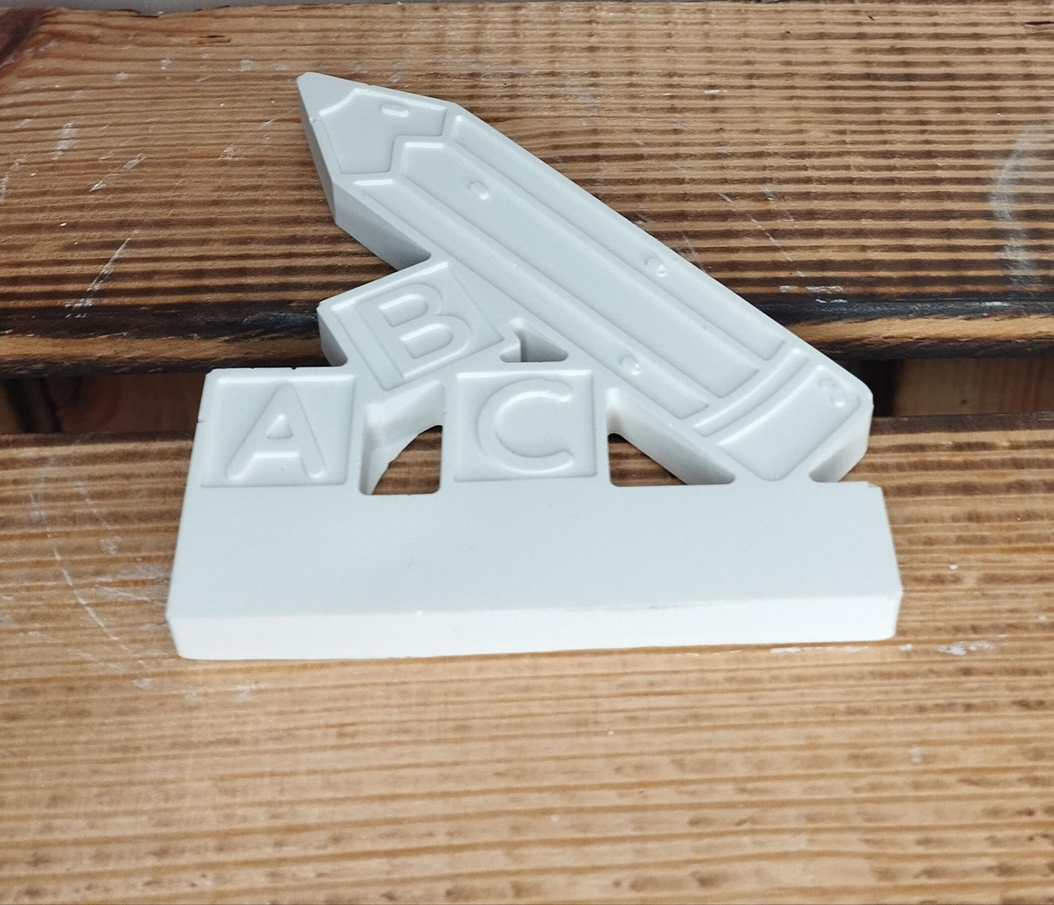 Kerzenhalter Dekotablett Einschulung 'ABC'