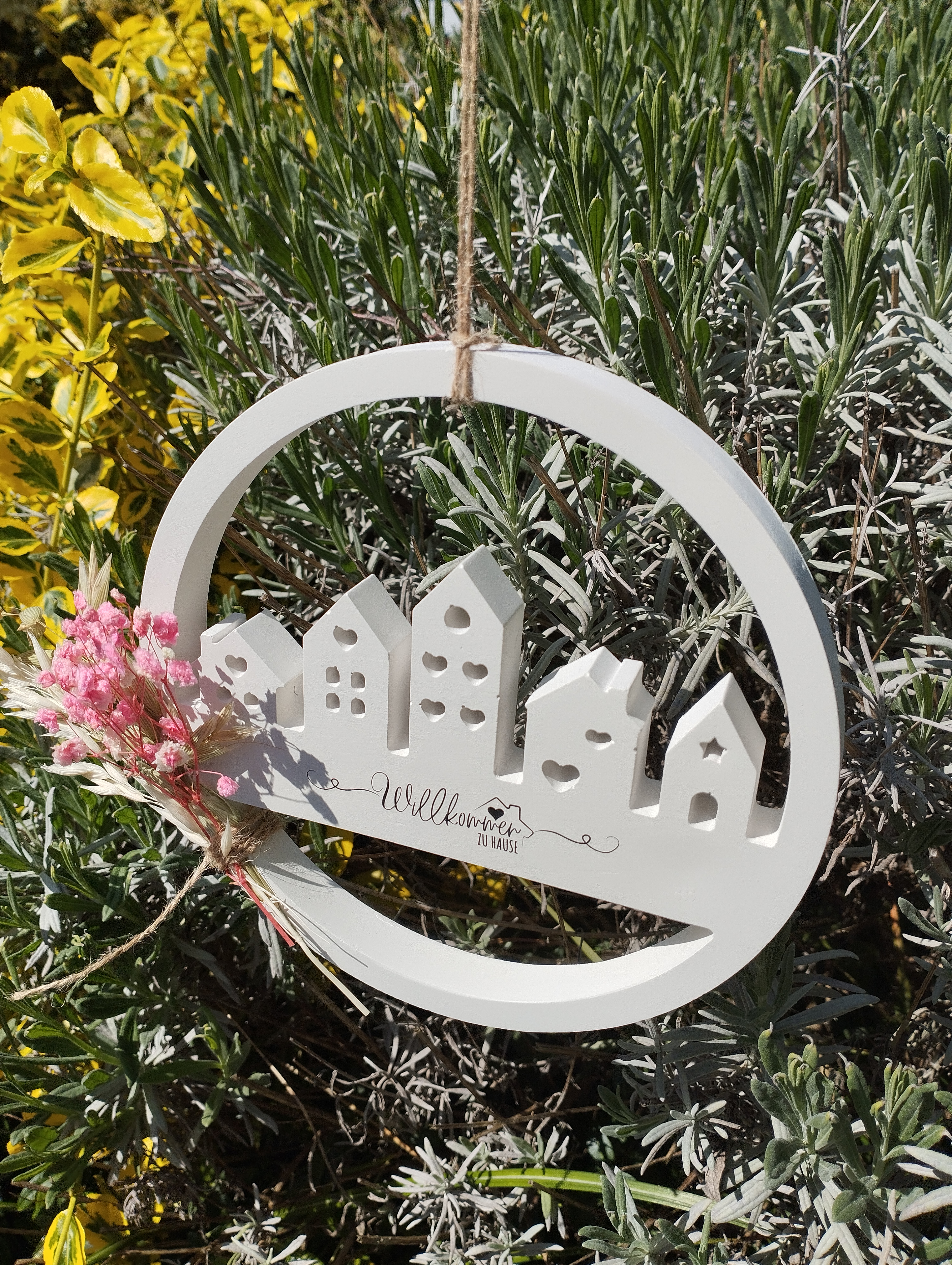 Willkommensschild rund