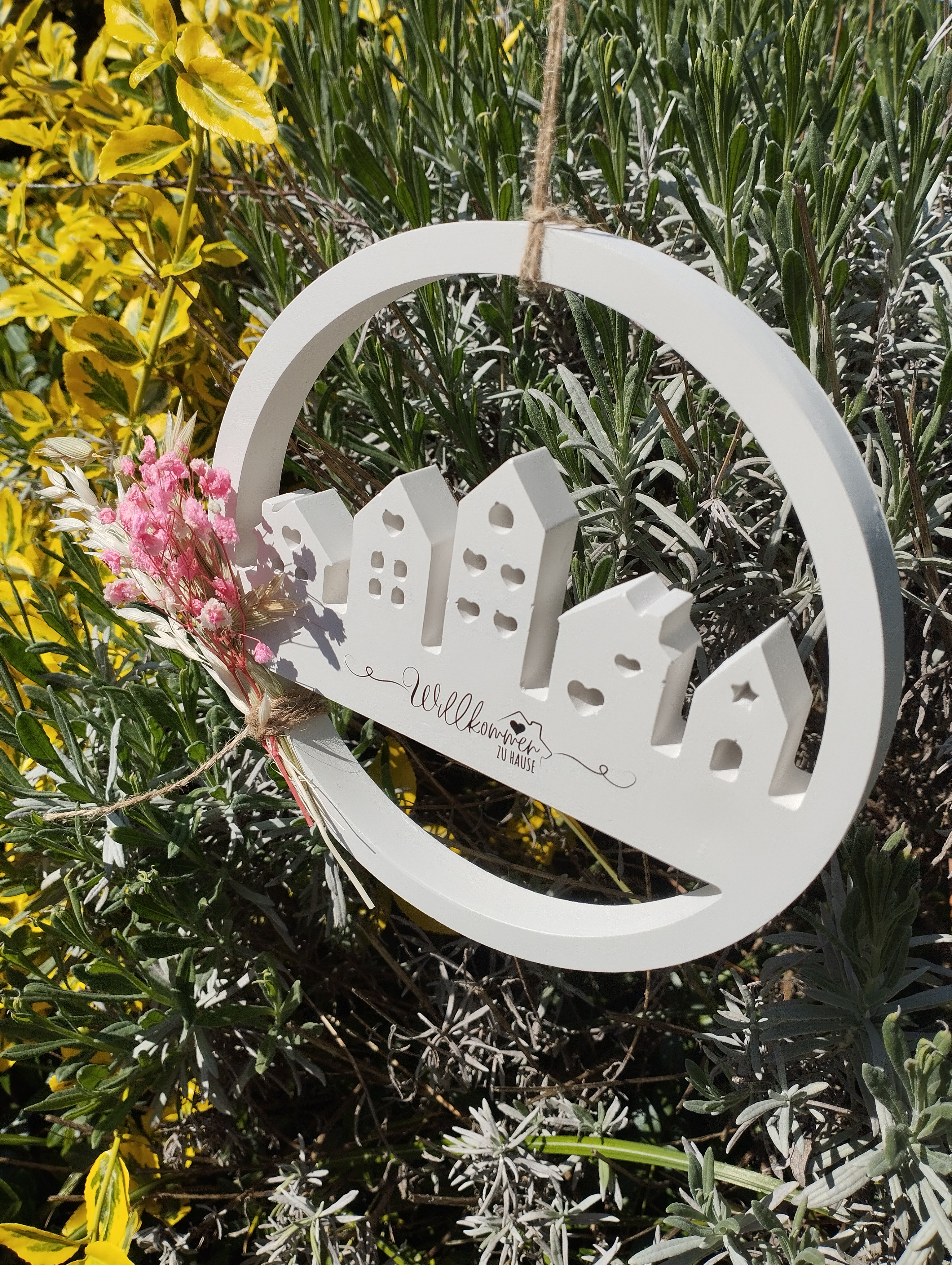 Willkommensschild rund
