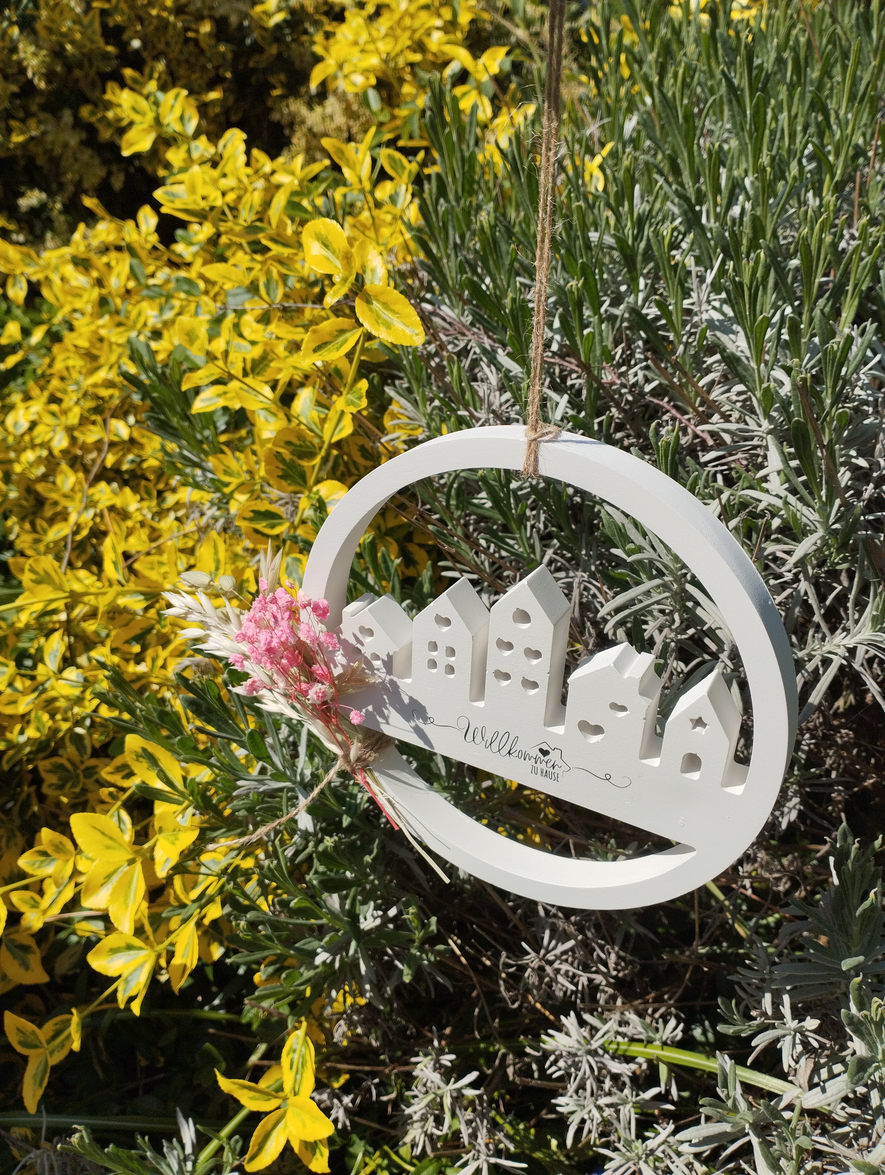 Willkommensschild rund
