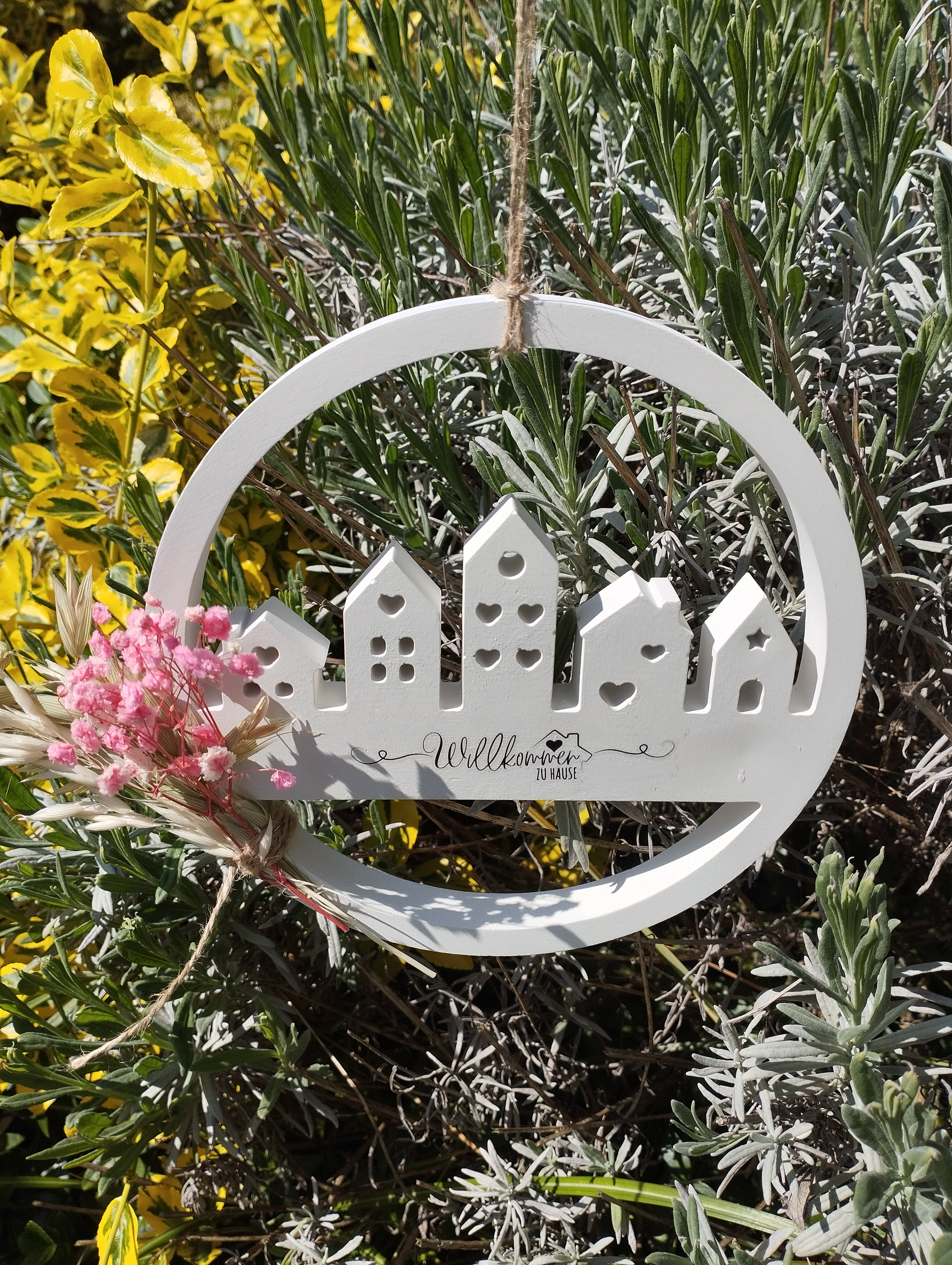Willkommensschild rund