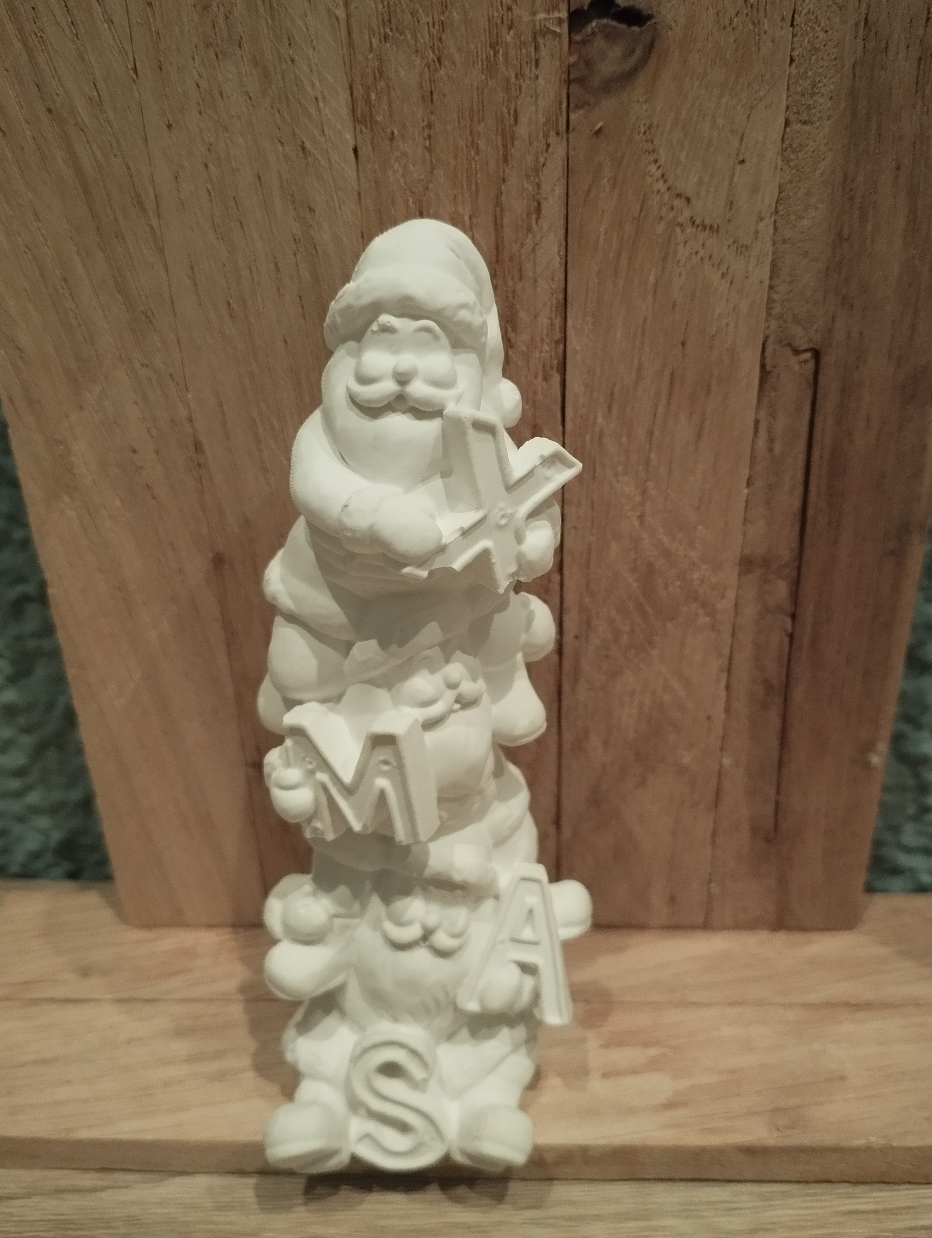 XMAS Weihnachtsmänner Weihnachtsdekorationsset mit Kerzenhalter