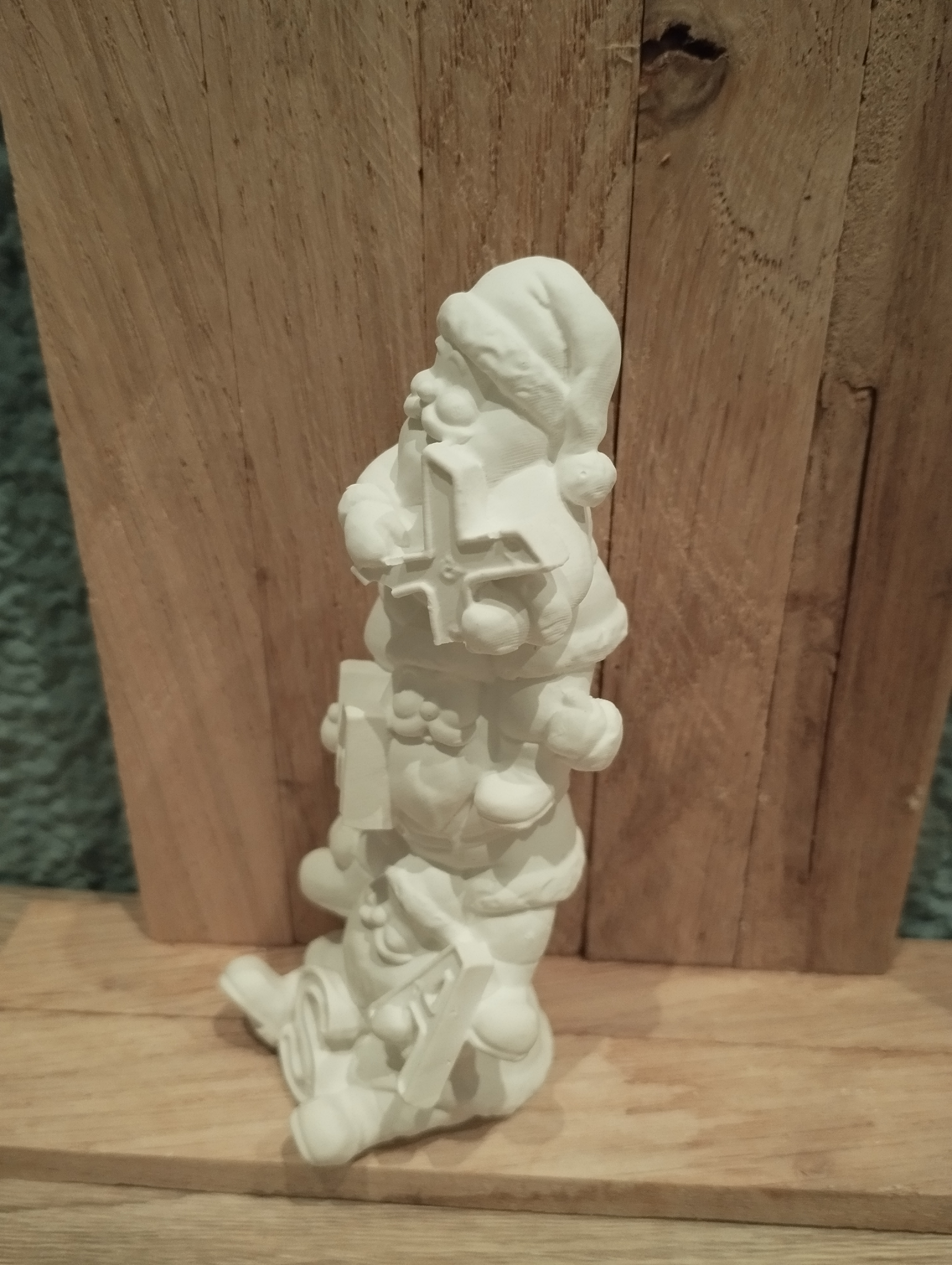 XMAS Weihnachtsmänner Weihnachtsdekorationsset mit Kerzenhalter