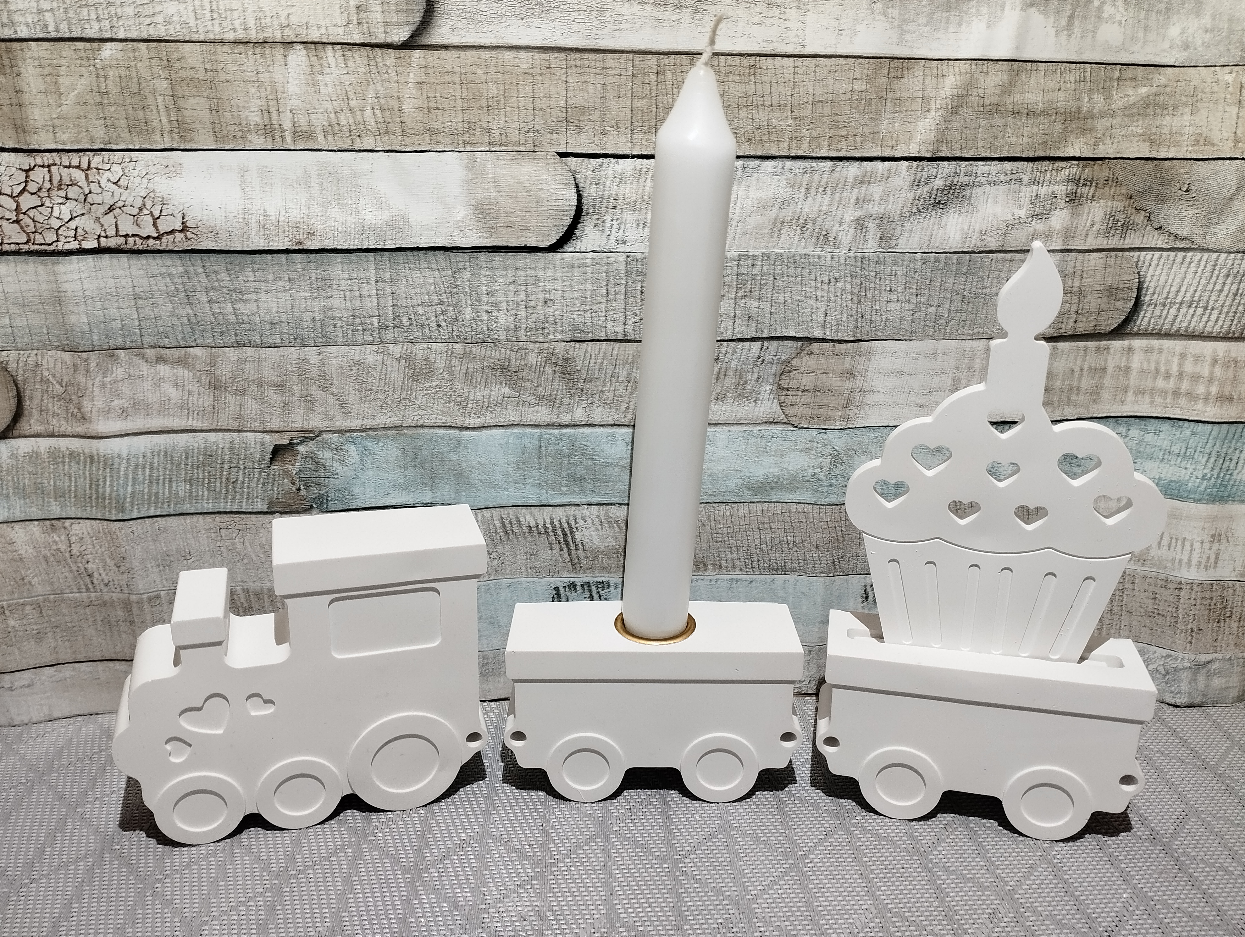 Zug Geburtstagszug aus Keramik