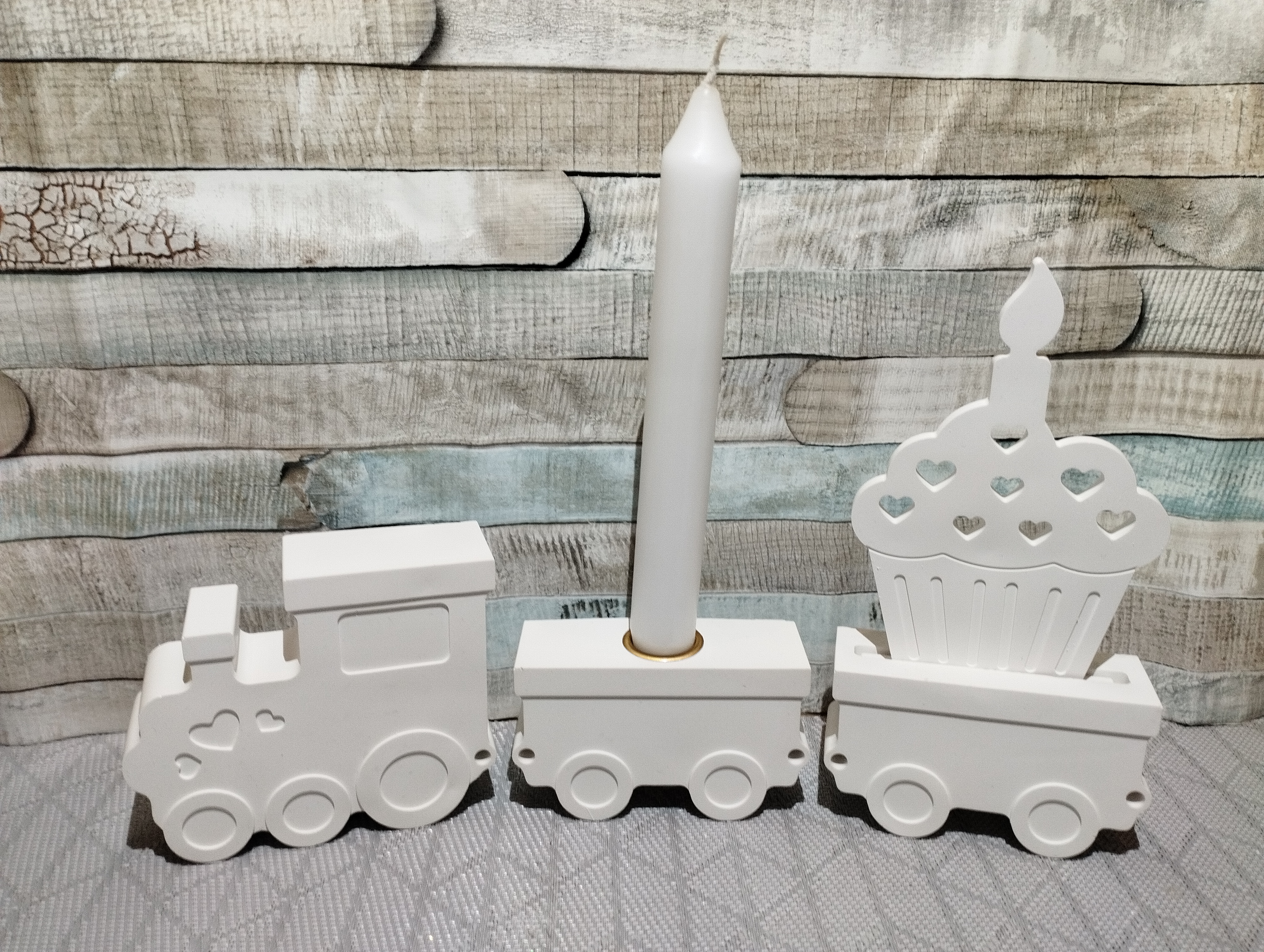 Zug Geburtstagszug aus Keramik