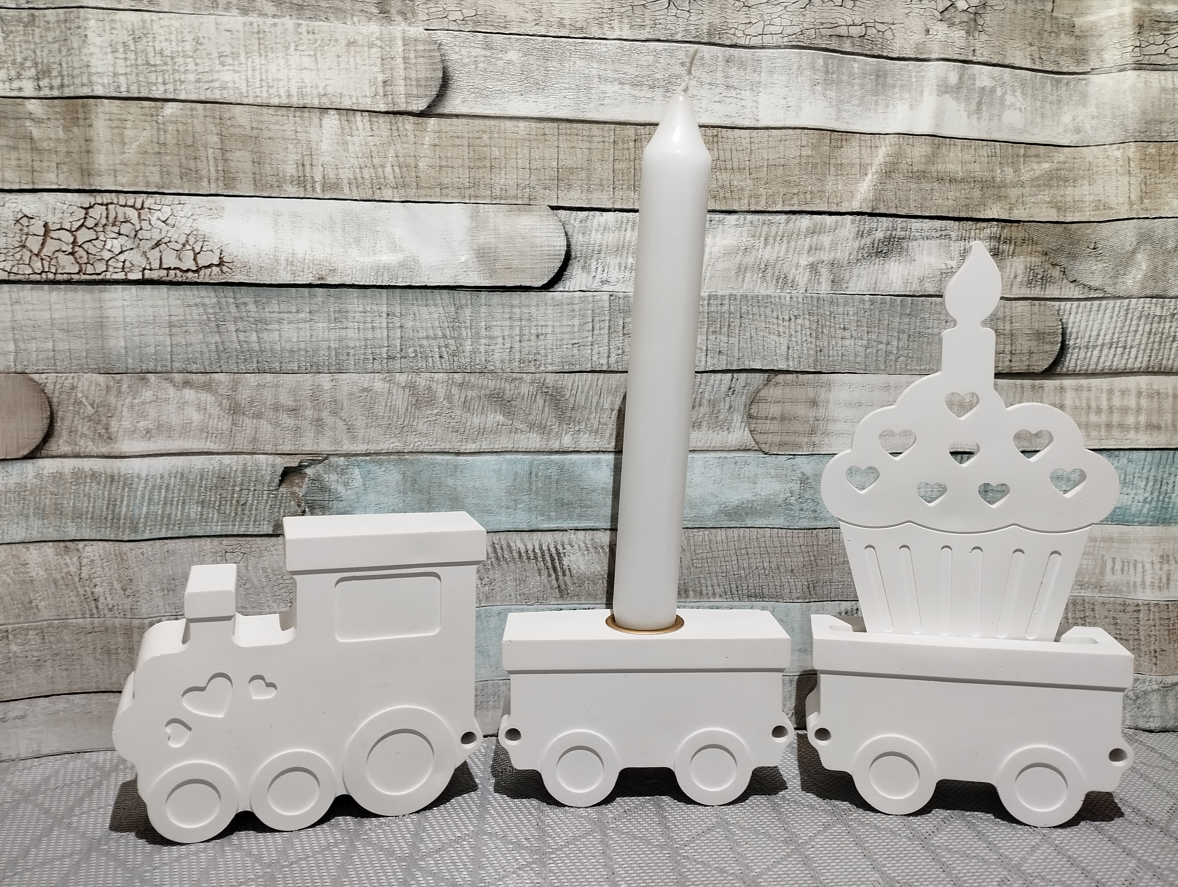 Zug Geburtstagszug aus Keramik