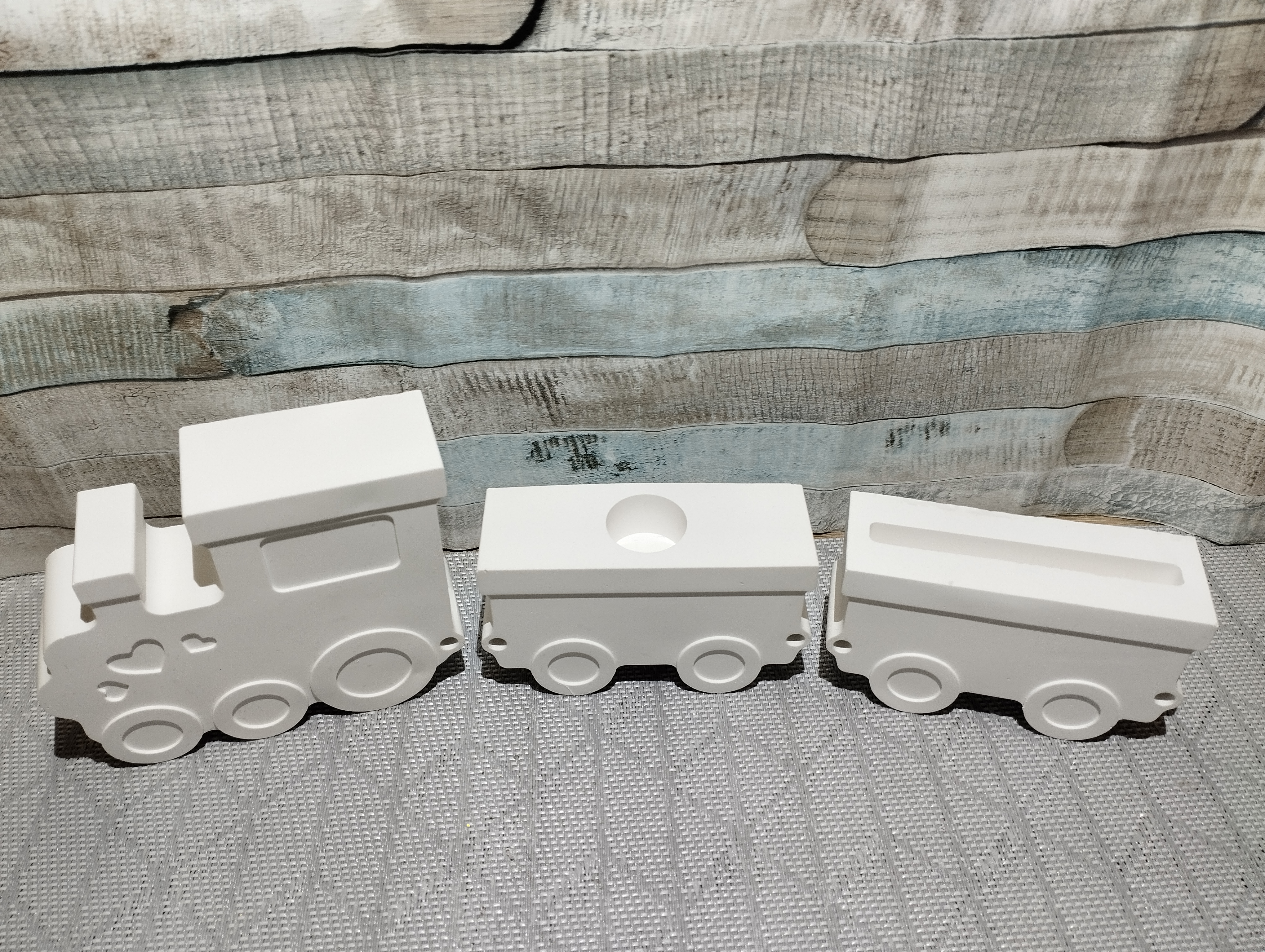 Zug Geburtstagszug aus Keramik