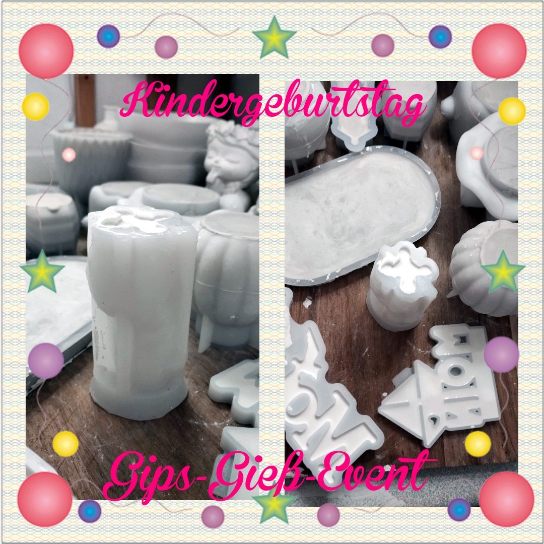 Kindergeburtstag LIVE Gips-Gieß-Event mit mir