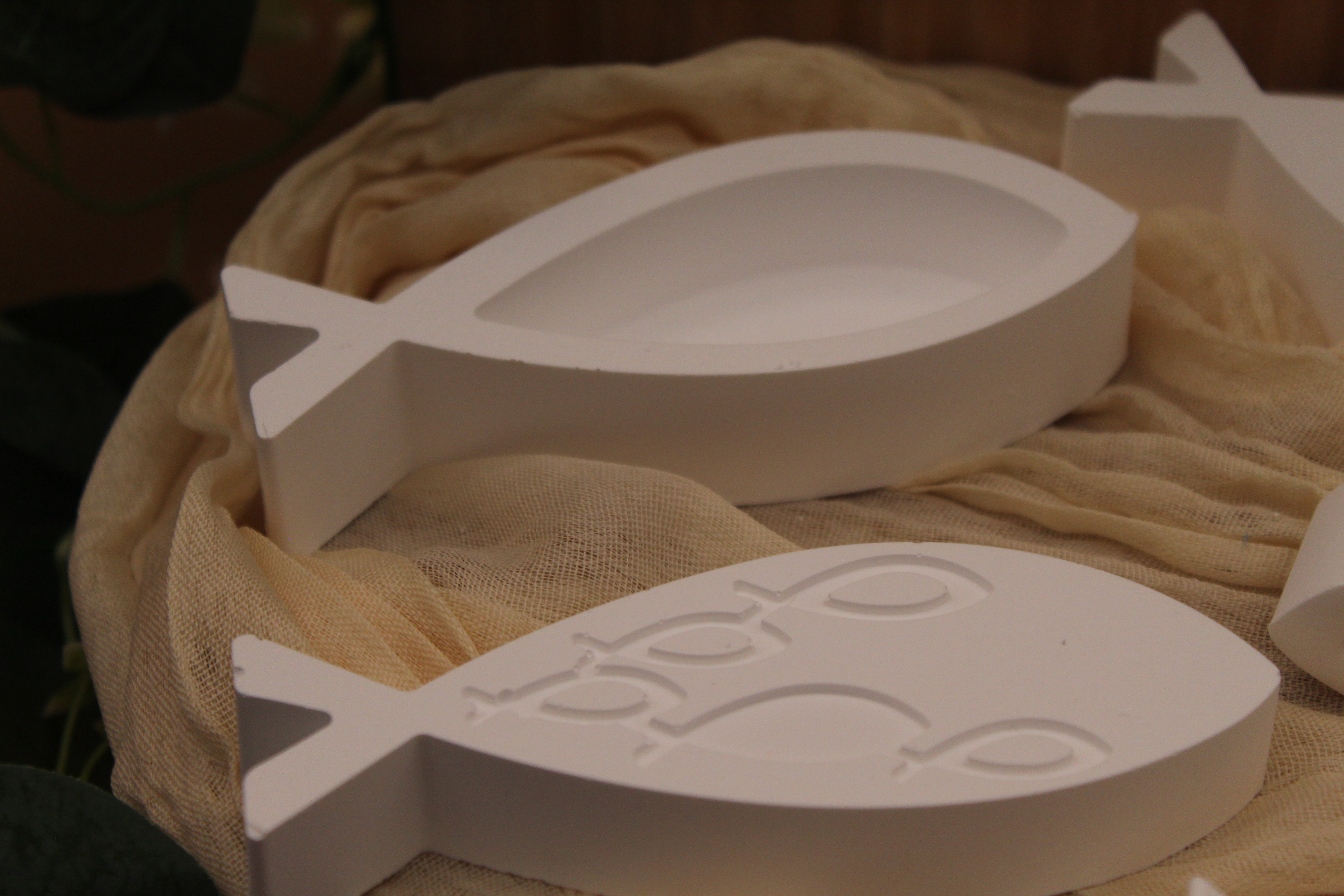 Tischdeko-Set Fischmotiv für Taufe/Konfirmation/Kommunion