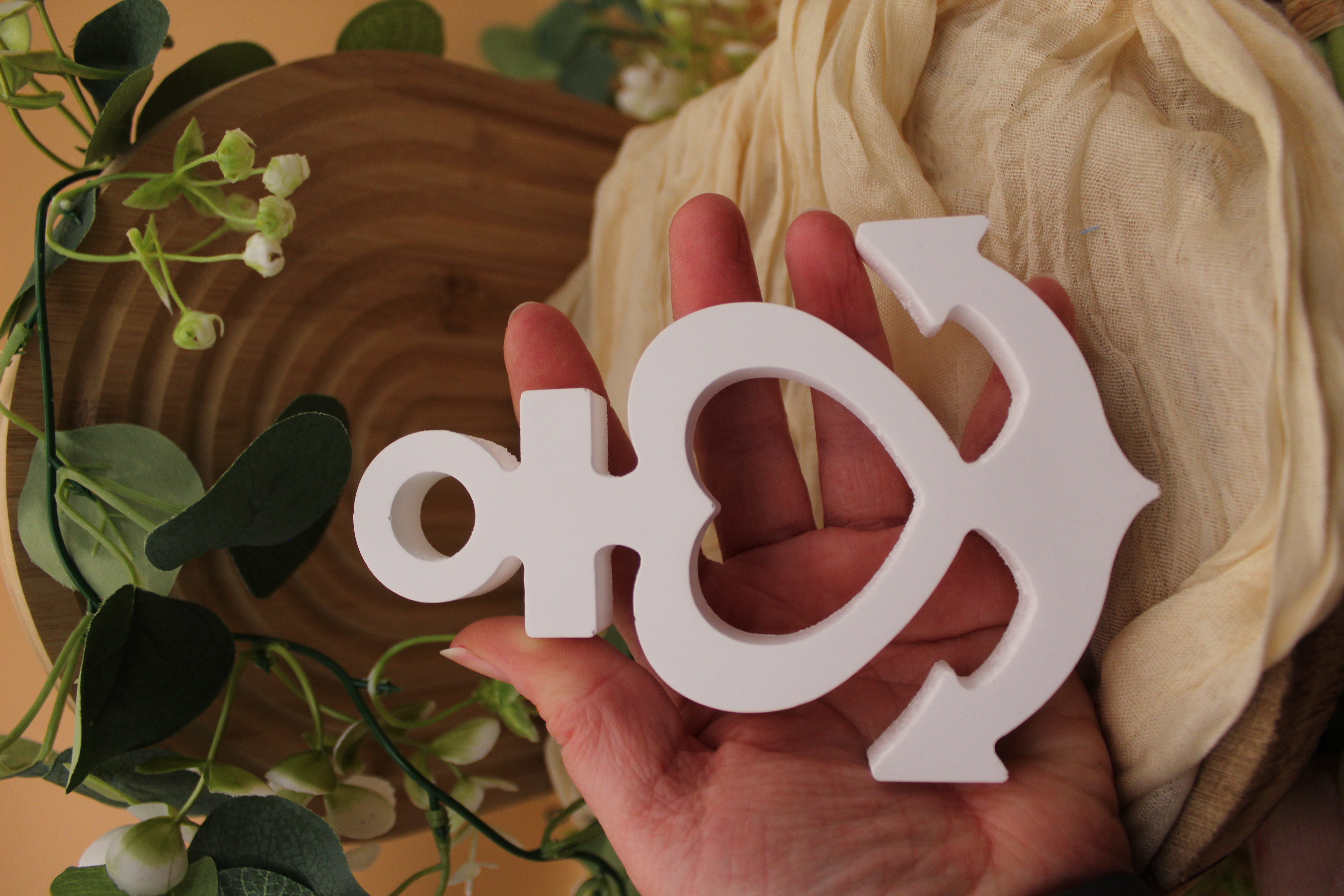 maritime Anker-Herz-Skulptur