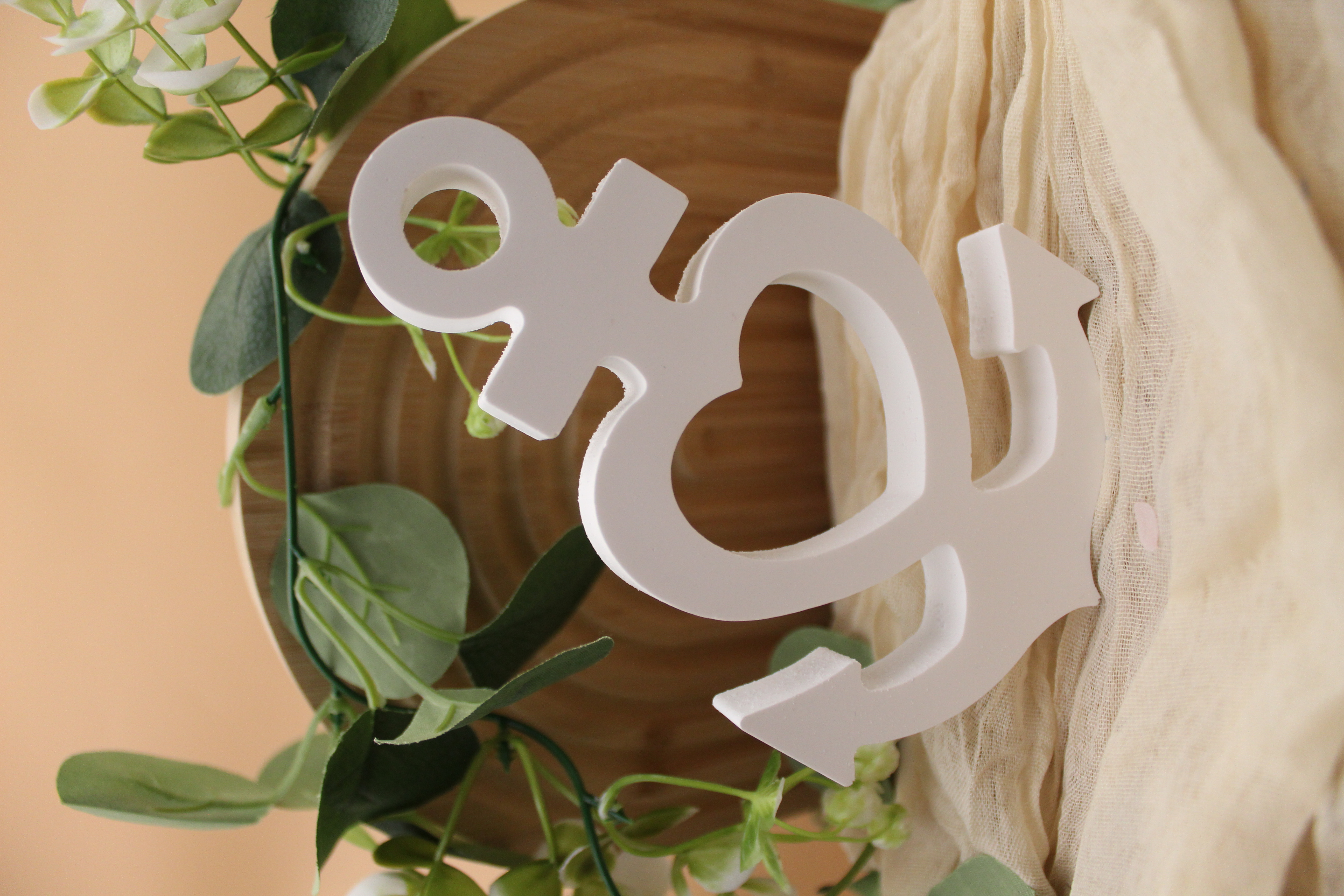 maritime Anker-Herz-Skulptur