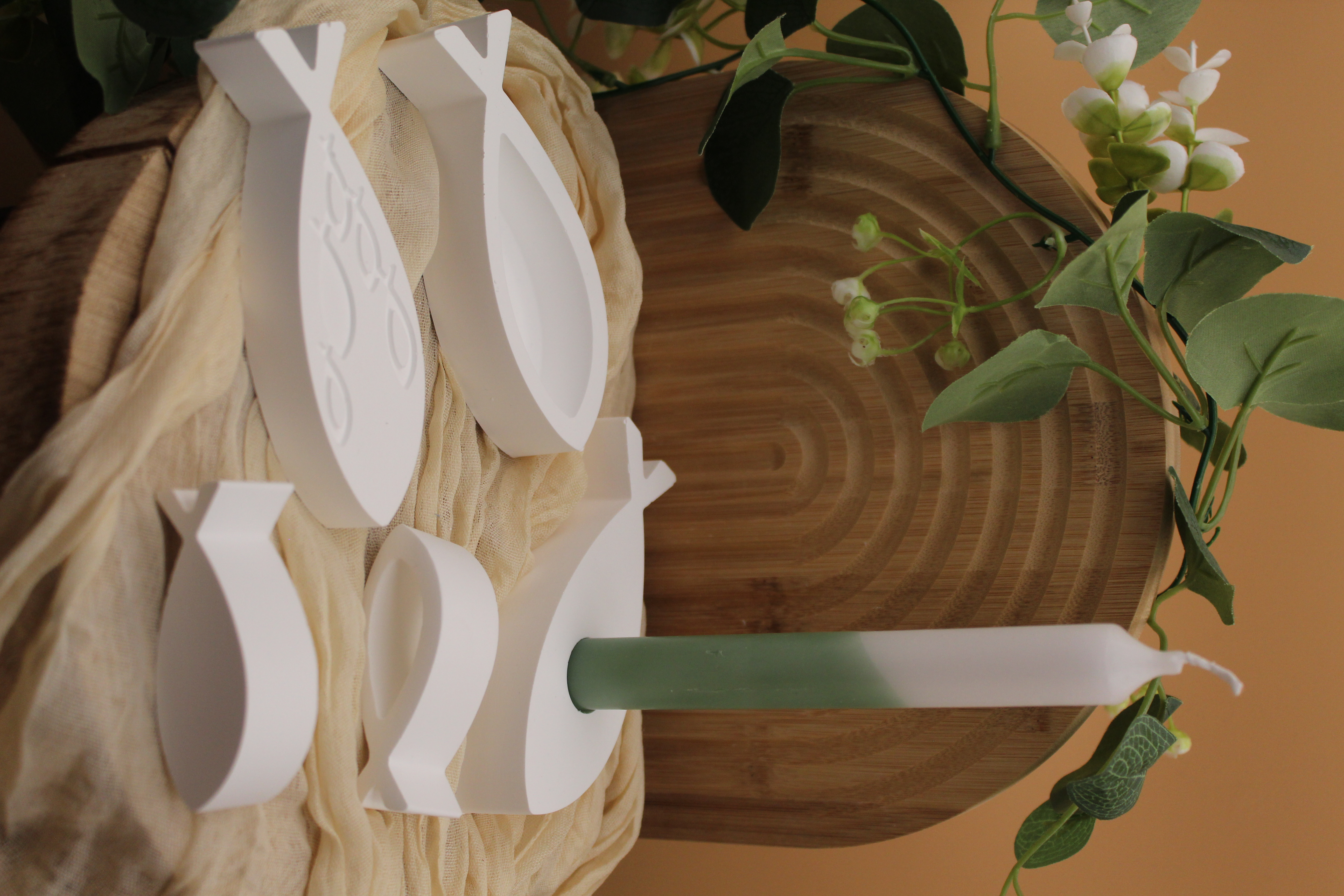 Tischdeko-Set Fischmotiv für Taufe/Konfirmation/Kommunion