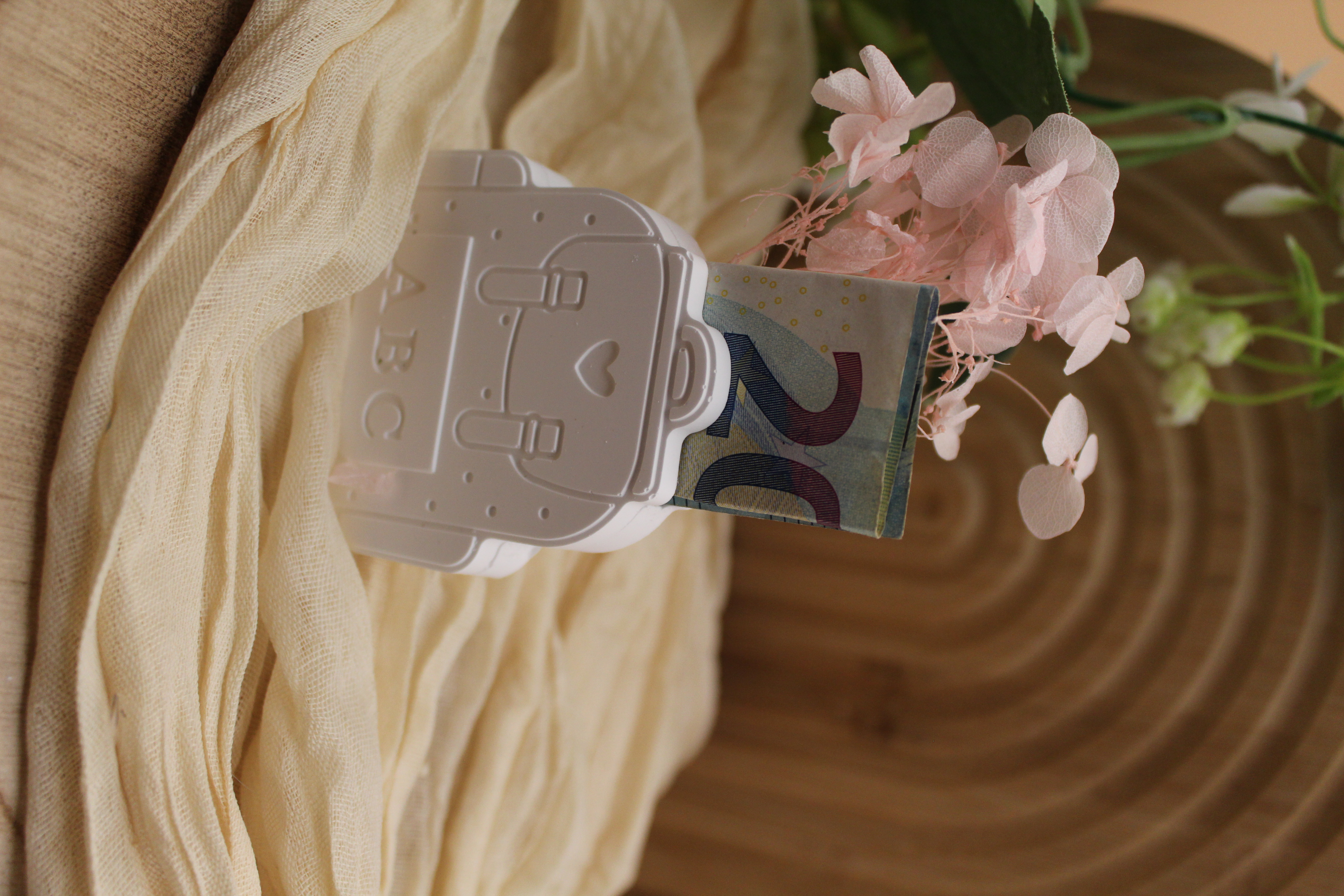 ABC Schulranzen Geldgeschenk aus Gießgips - Einschulung