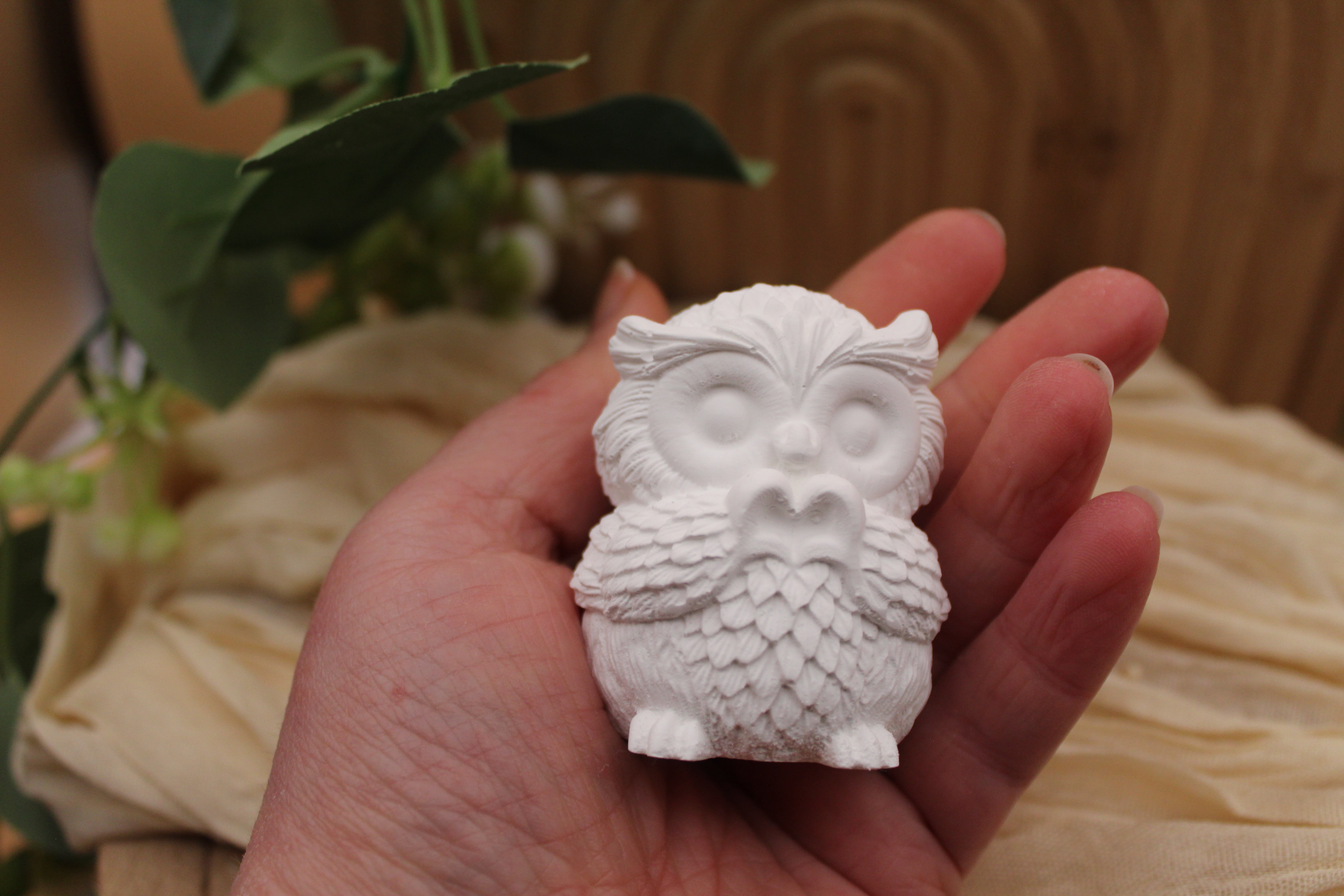 Keramik-Eule Dekofigur