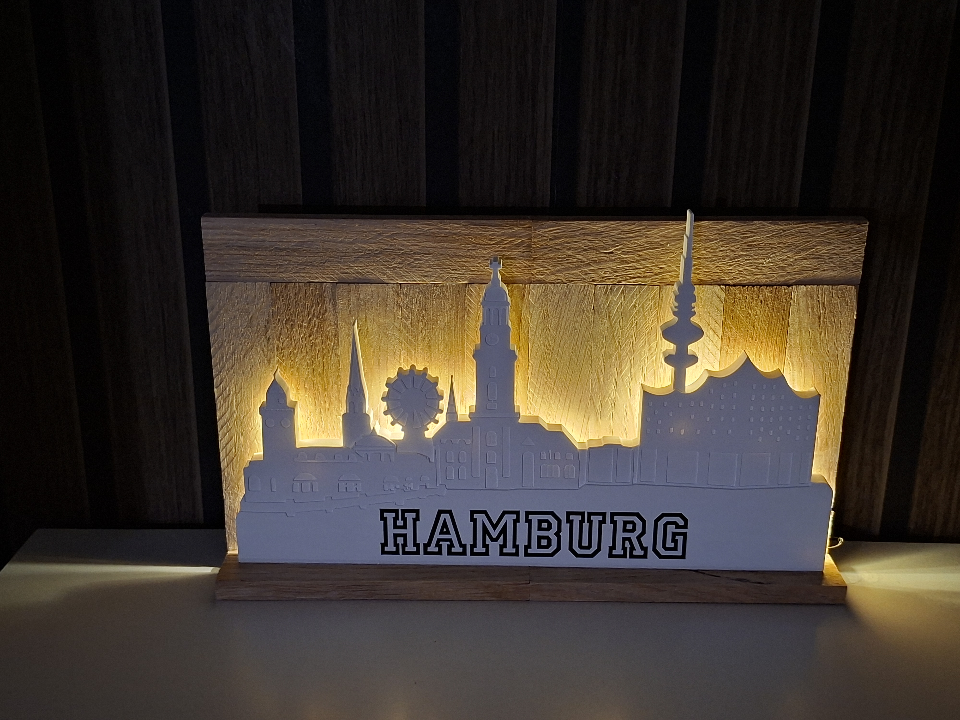 Hamburg Skyline Lichtdeko