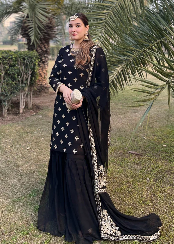 Laal Clothing Gharara 3 Pc