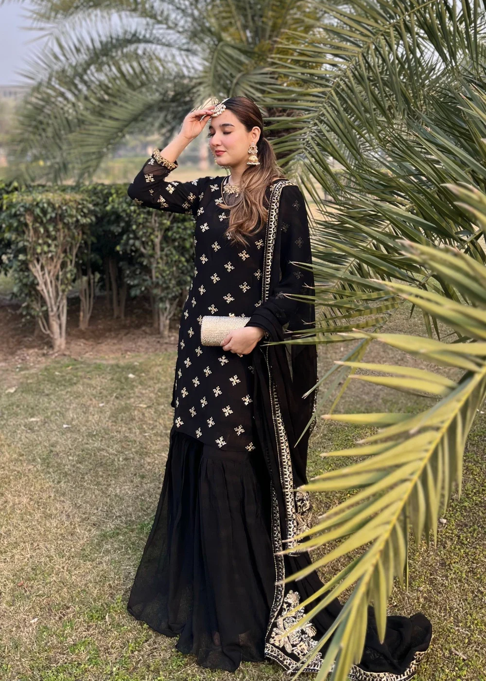 Laal Clothing Gharara 3 Pc