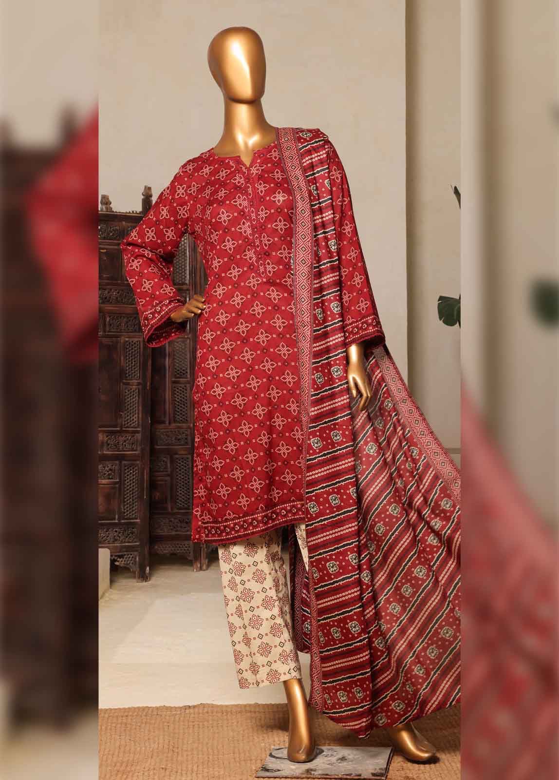 Binsaeed Printed Lawn Stitched 3Pcs 2025