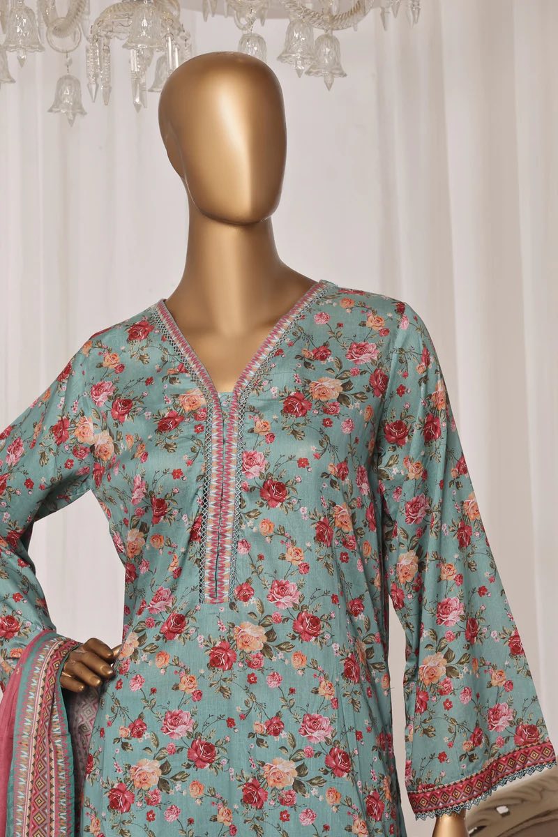 Binsaeed Printed Lawn Stitched 3Pcs 2025