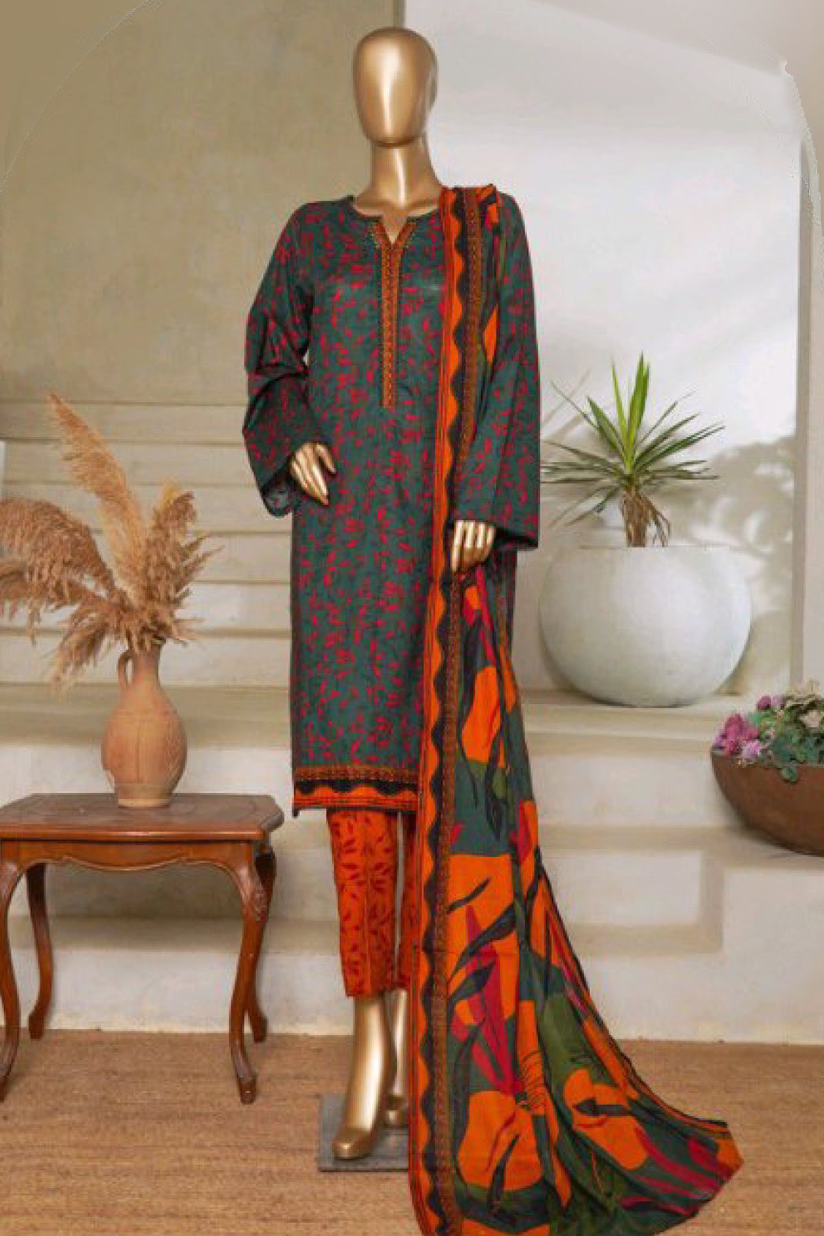 Binsaeed Printed Lawn Stitched 3Pcs 2025