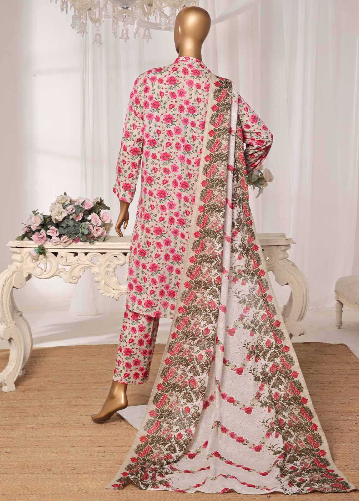 Binsaeed Printed Lawn Stitched 3Pcs 2025