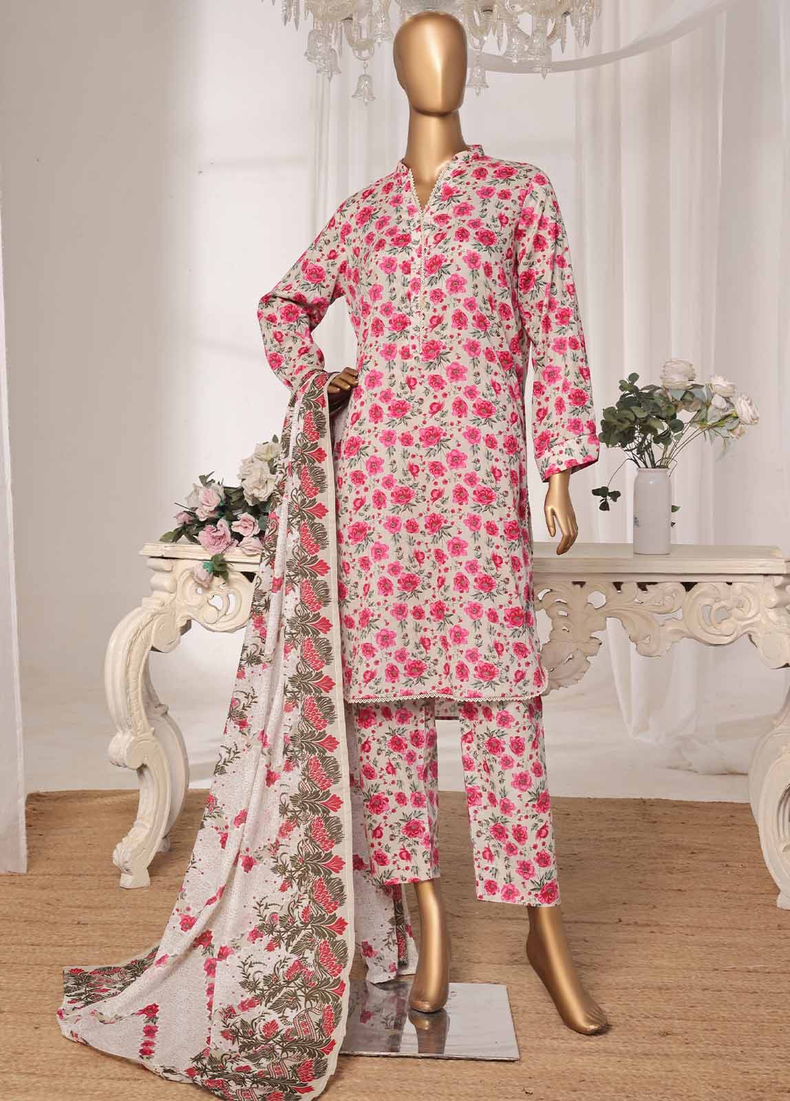Binsaeed Printed Lawn Stitched 3Pcs 2025