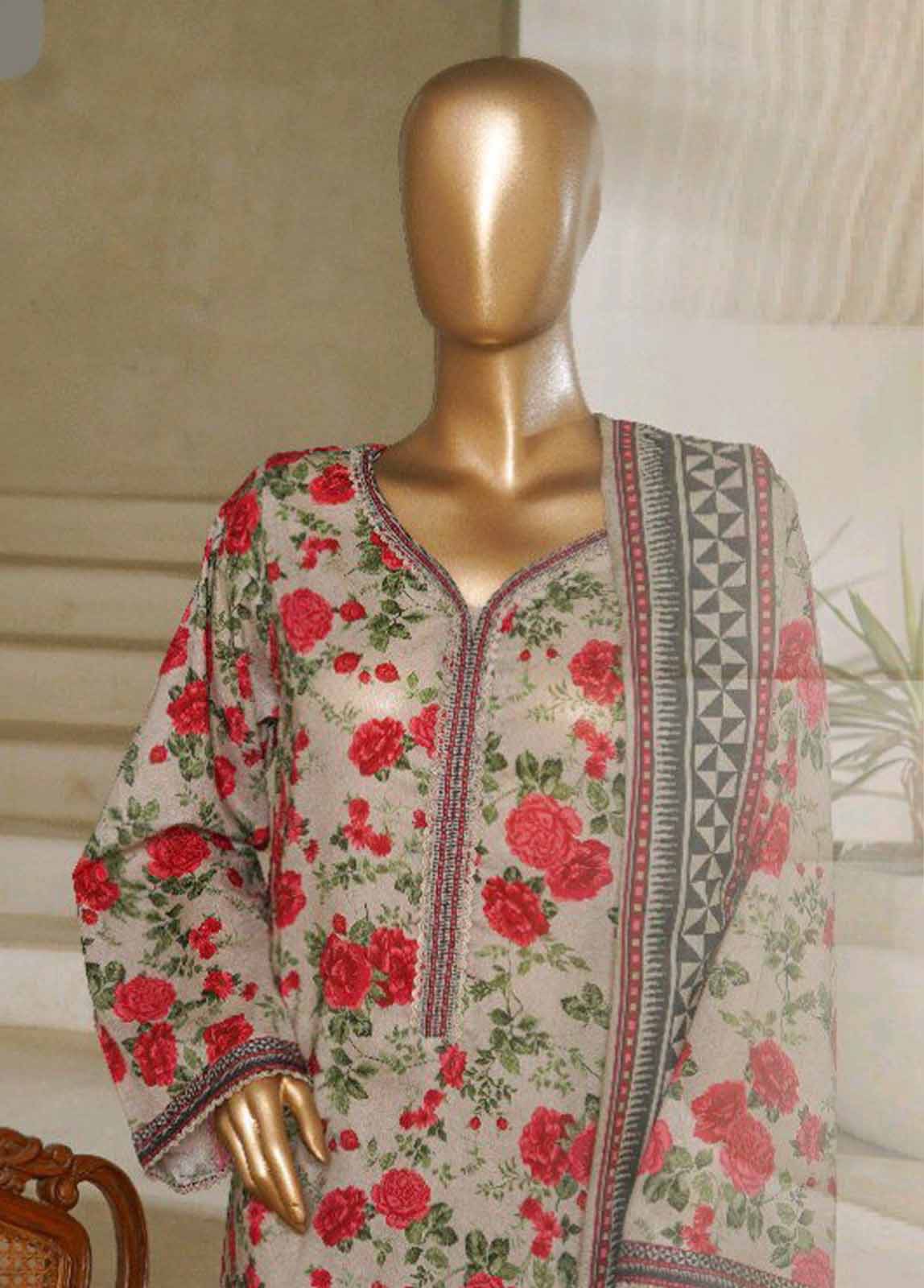 Binsaeed Printed Lawn Stitched 3Pcs 2025