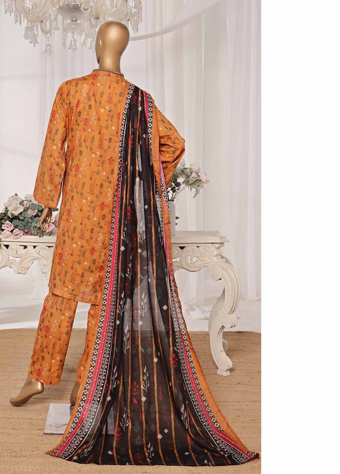 Binsaeed Printed Lawn Stitched 3Pcs 2025