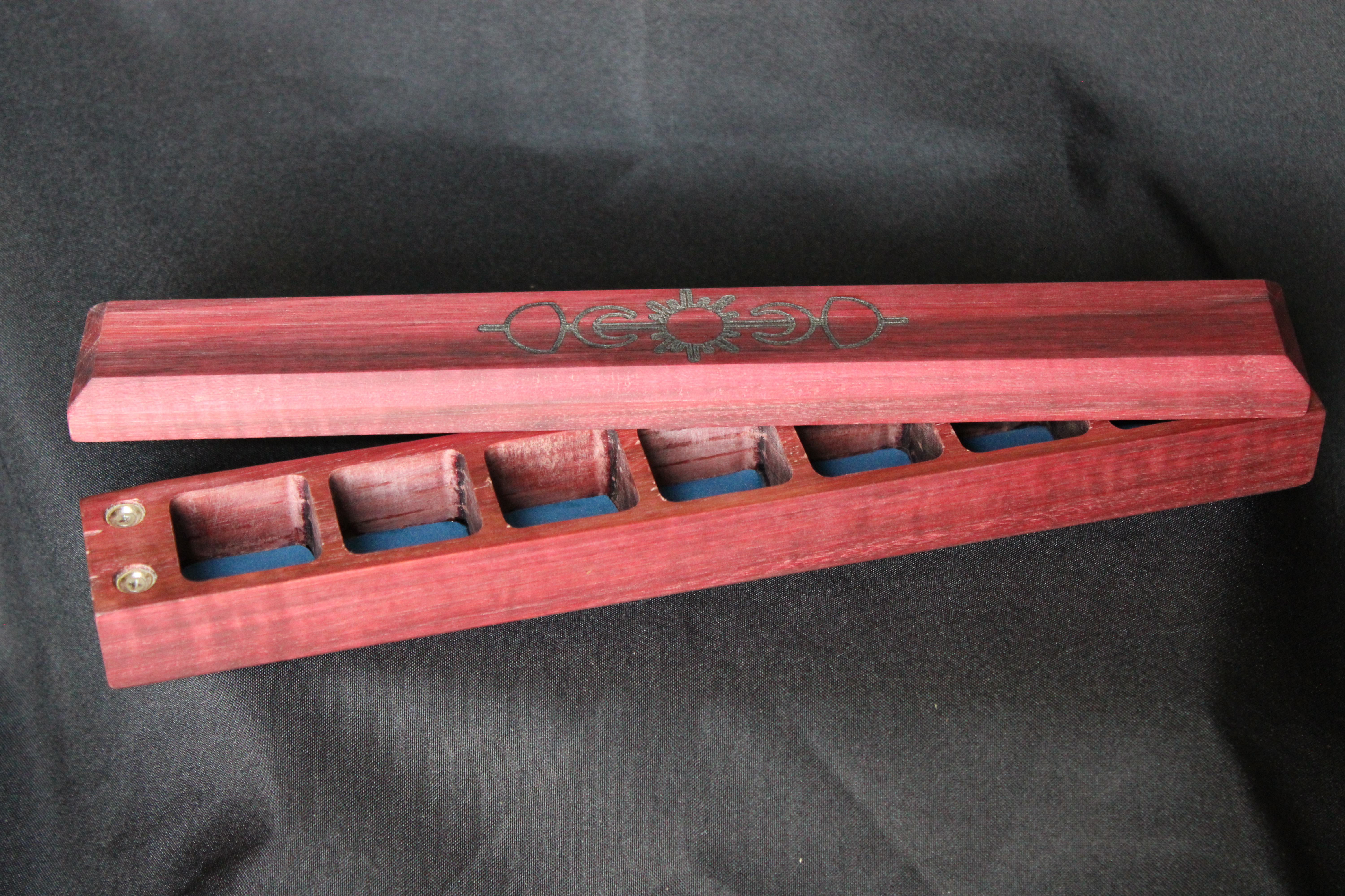 Purpleheart Dice Box with Graphic