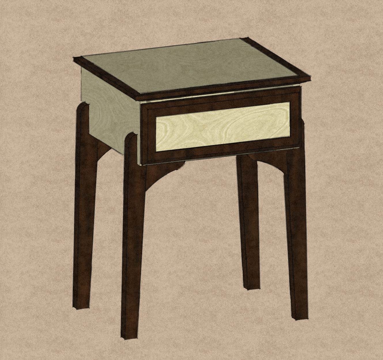 Mesa de Noche Estilo Japandi | Taller Pro