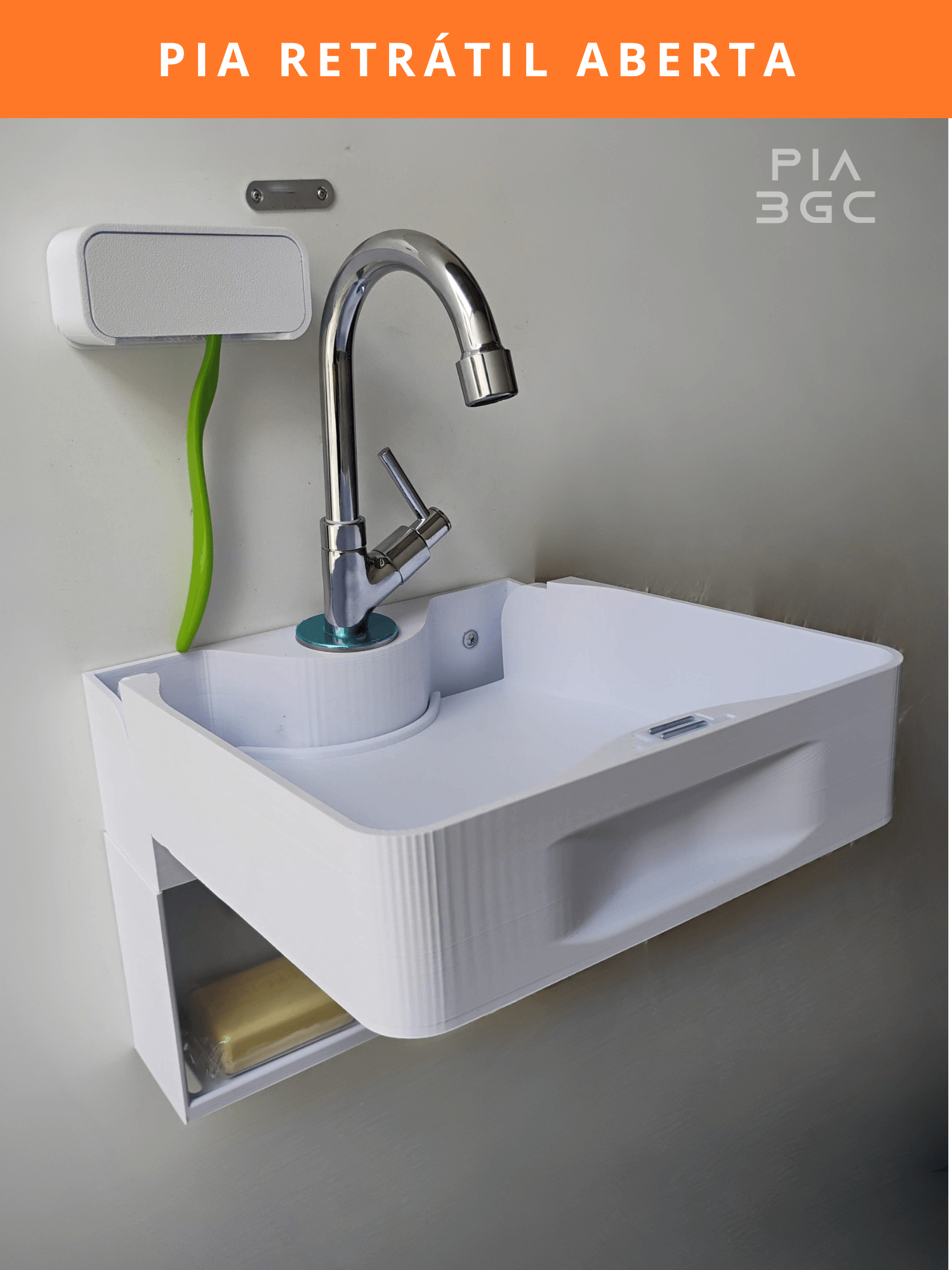 Pia 3GC Retrátil para Motorhome – Compacta, Completa e Inteligente