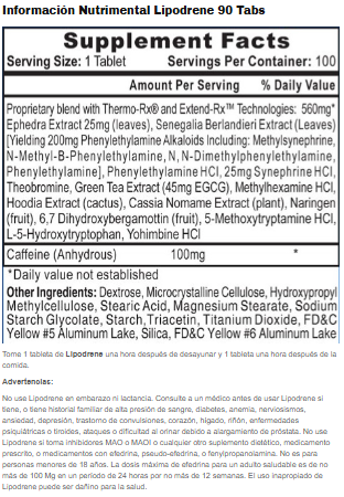 Lipodrene 90 Tabs