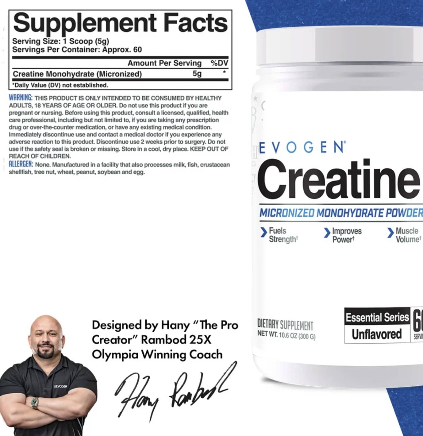 Evogen Creatina Monohidrato Micronizada 300gr