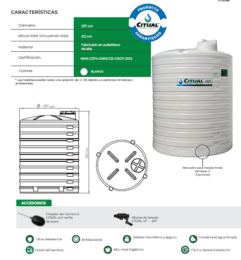 Tanque 10,000 Litros 