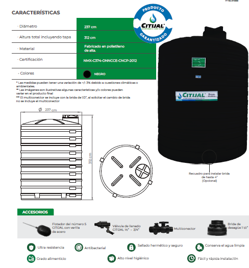 Tanque 10,000 Litros 