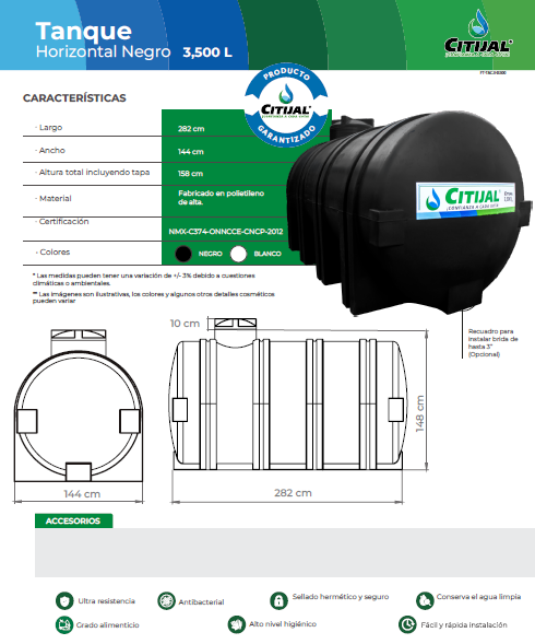Tanque Pipa 3,500 Litros 