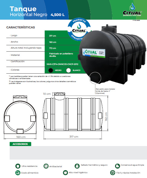 Tanque Pipa 4,500 Litros 