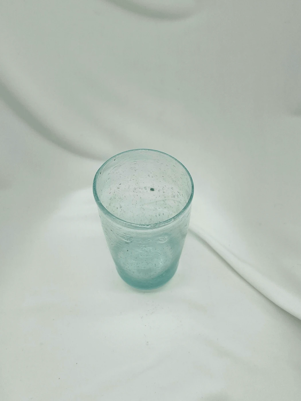 Hoher Trinkbecher aus Aqua-Glas | Sechser-Set