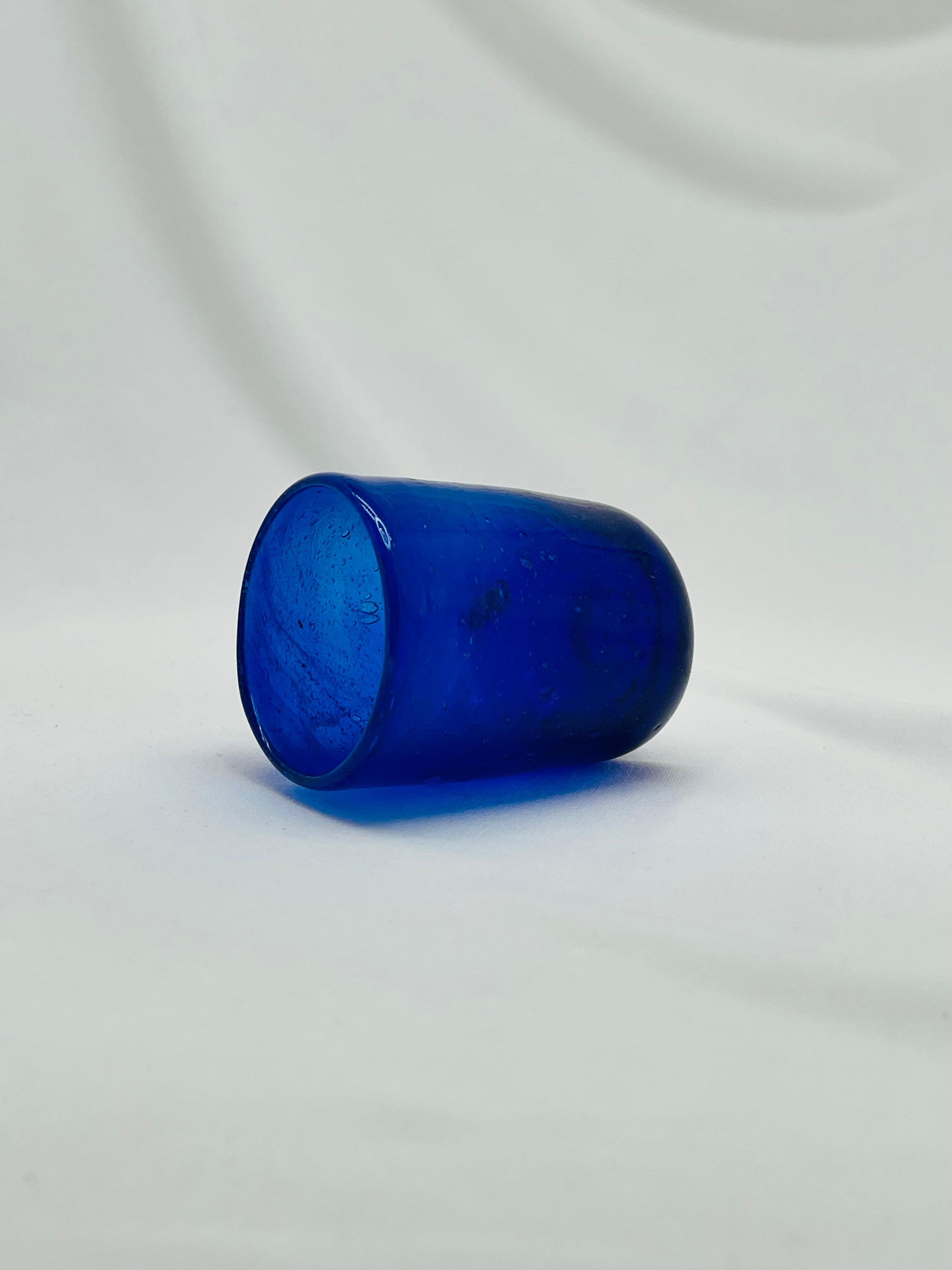 Handgefertigtes blaues Shot Glass| Sechser-Set