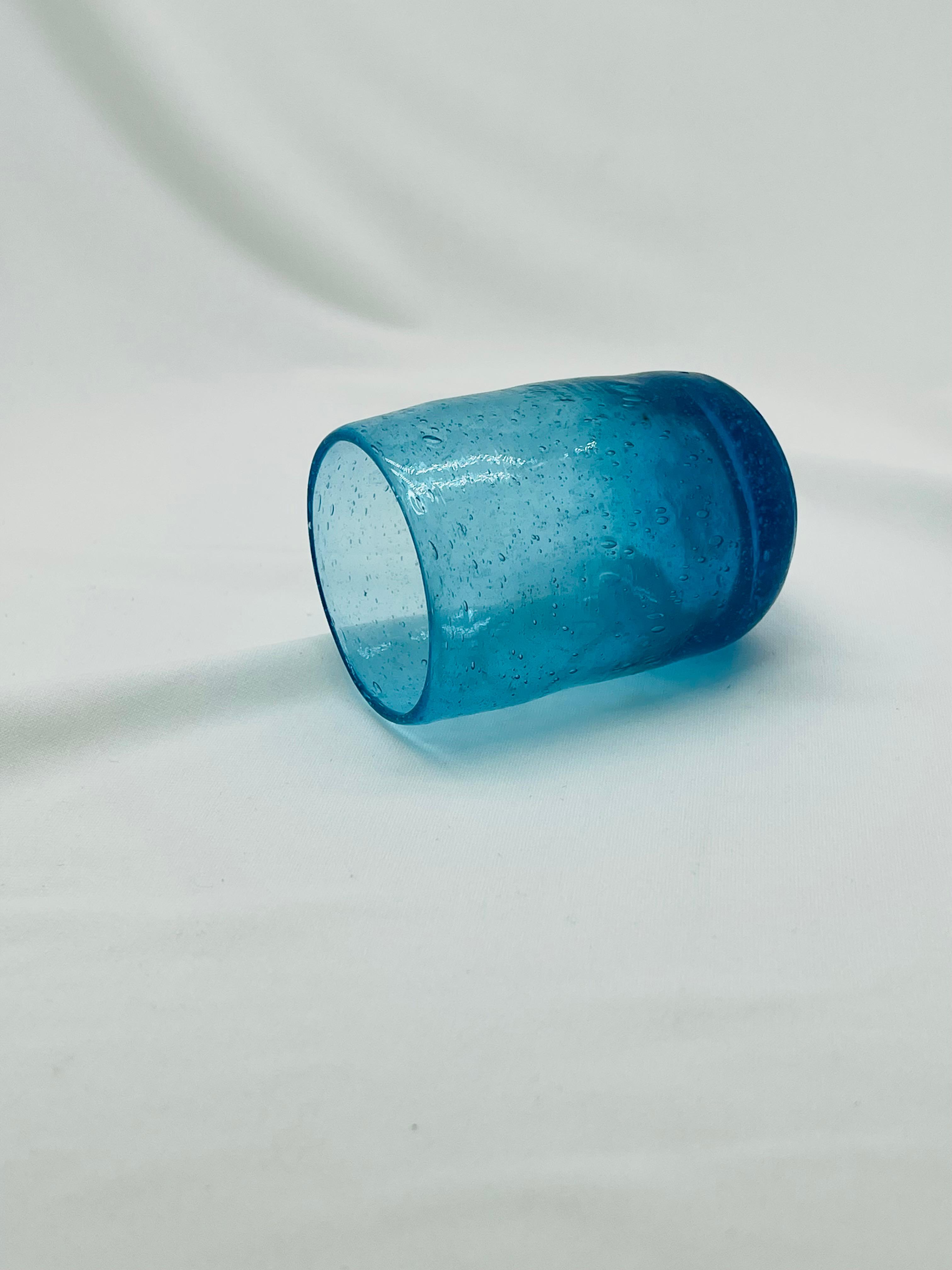 Handgefertigtes blaues Shot Glass | Sechser-Set