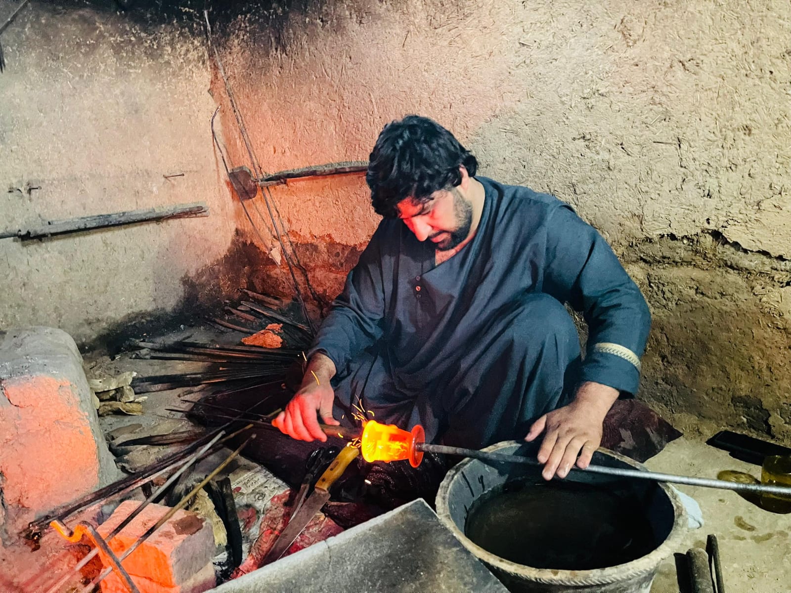 Handgefertigtes goldenes Shot Glass  | Sechser-Set