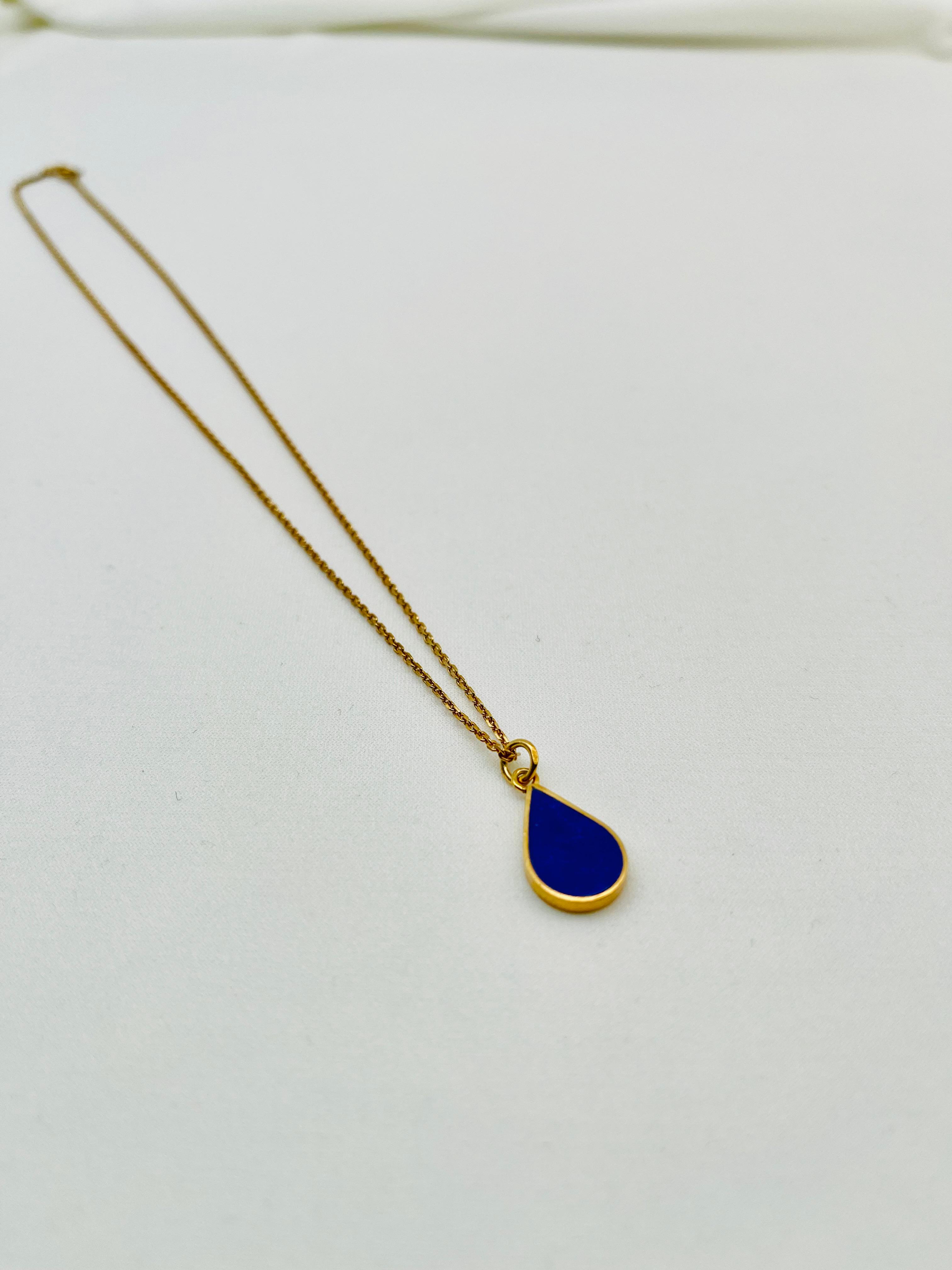 Chasma Lapis Tropfen Pendant