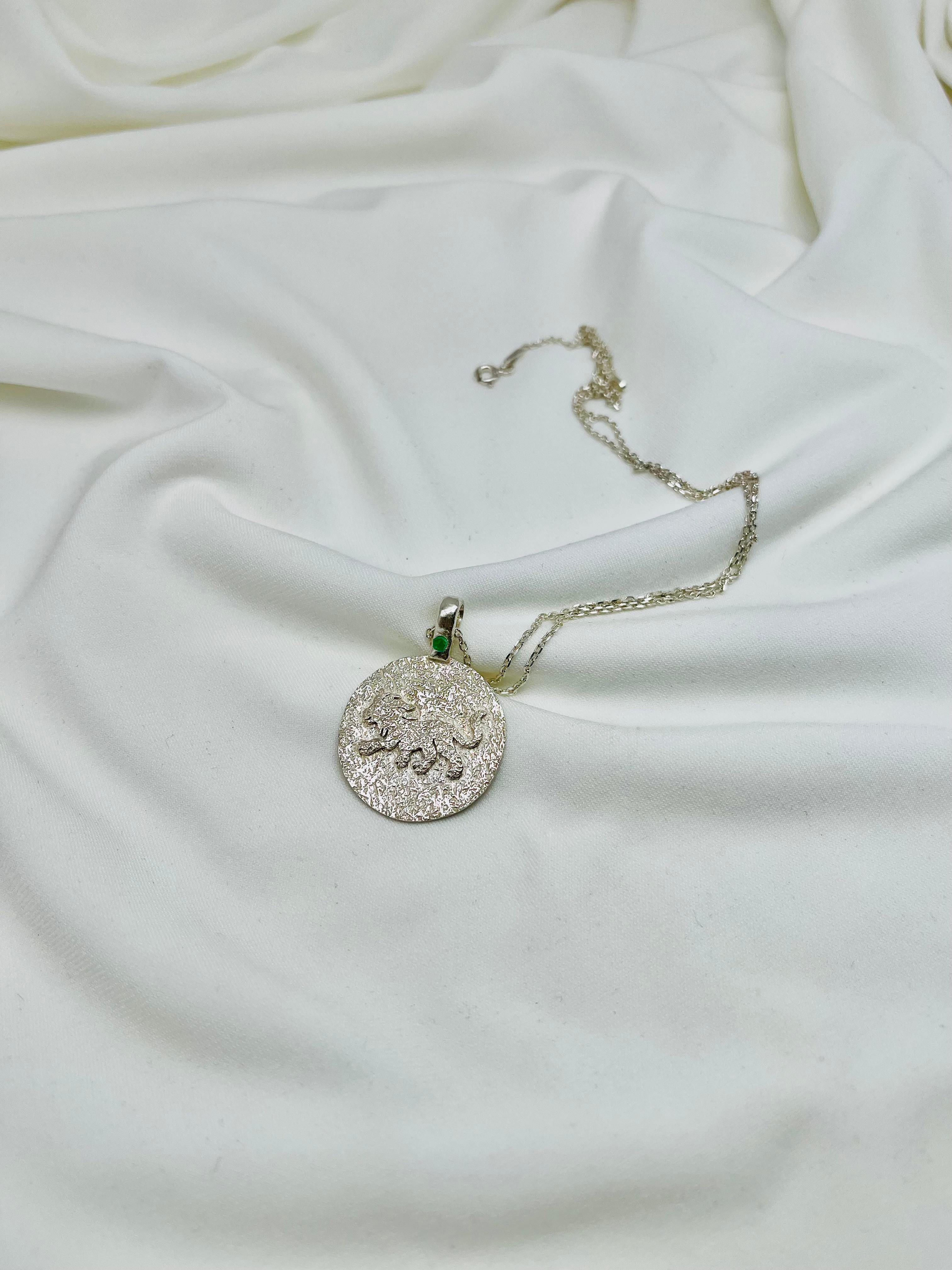  Schneeleopard Talisman Silber