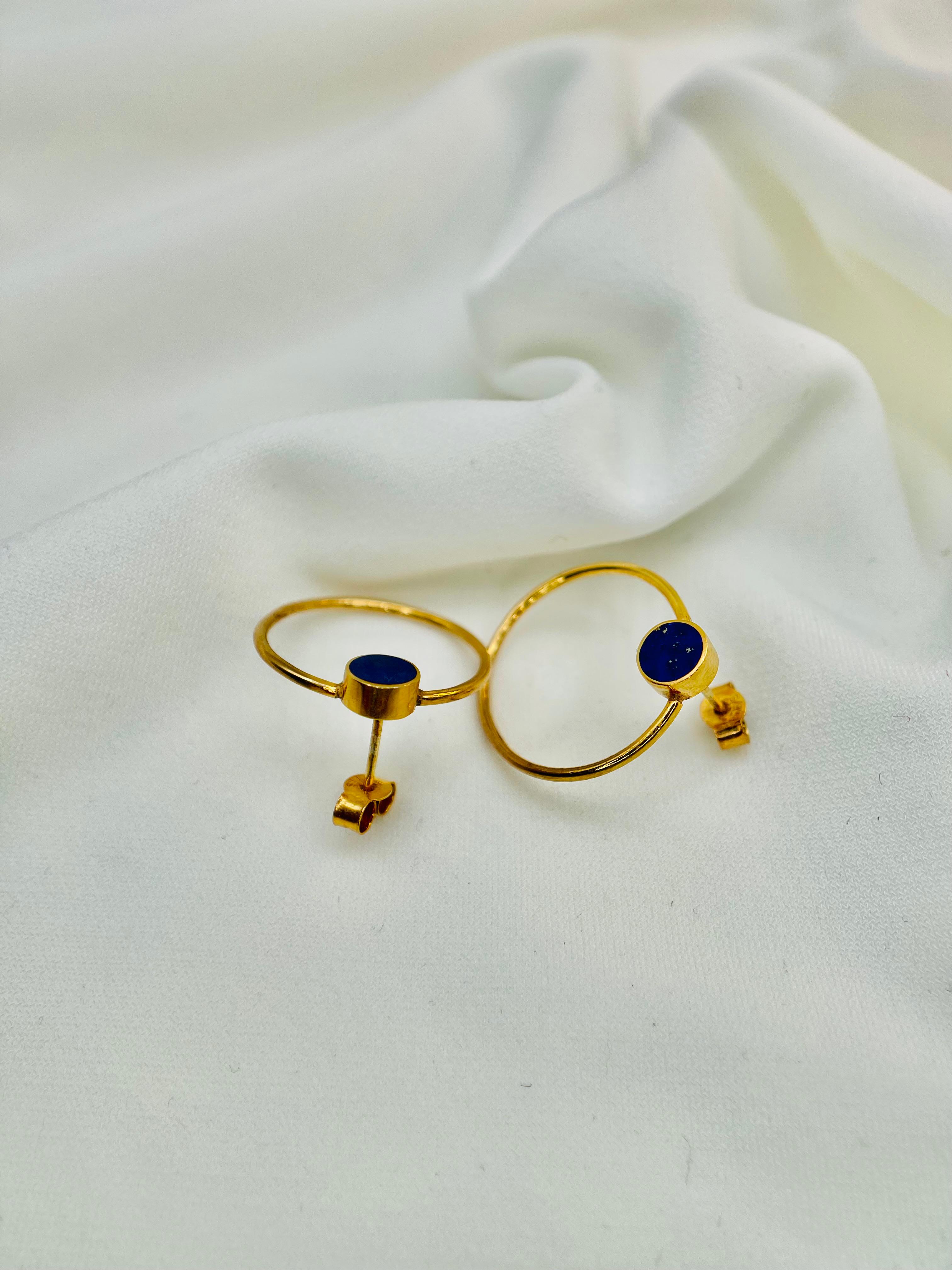 Kleine Asman Ohrstecker - Goldplatte